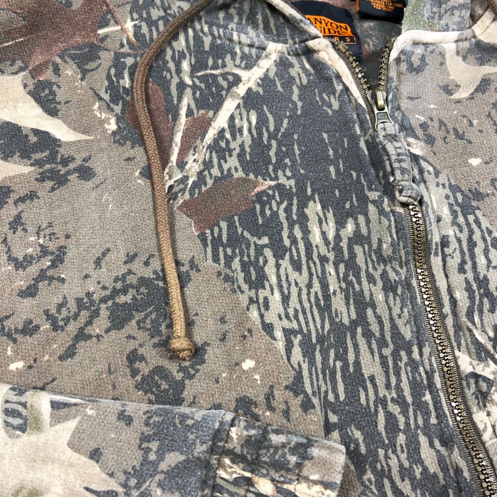 Vintage VINTAGE Canyon Guide Hoodie Men XL Camouflage Full Zip 90s Y2K Woodland Hunting 2000s Brown Logo Size US XL / EU 56 / 4 - 3 Thumbnail