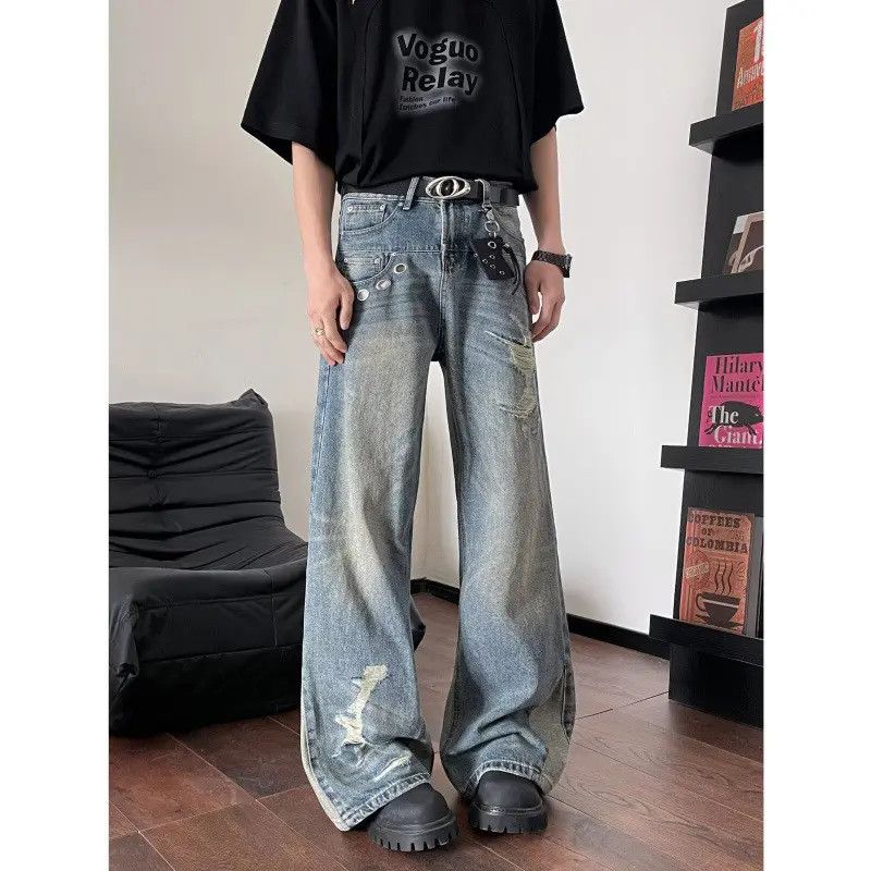 Japanese Brand × Jean Retro high street patchwork micro flared jeans Size US 32 / EU 48 - 3 Thumbnail