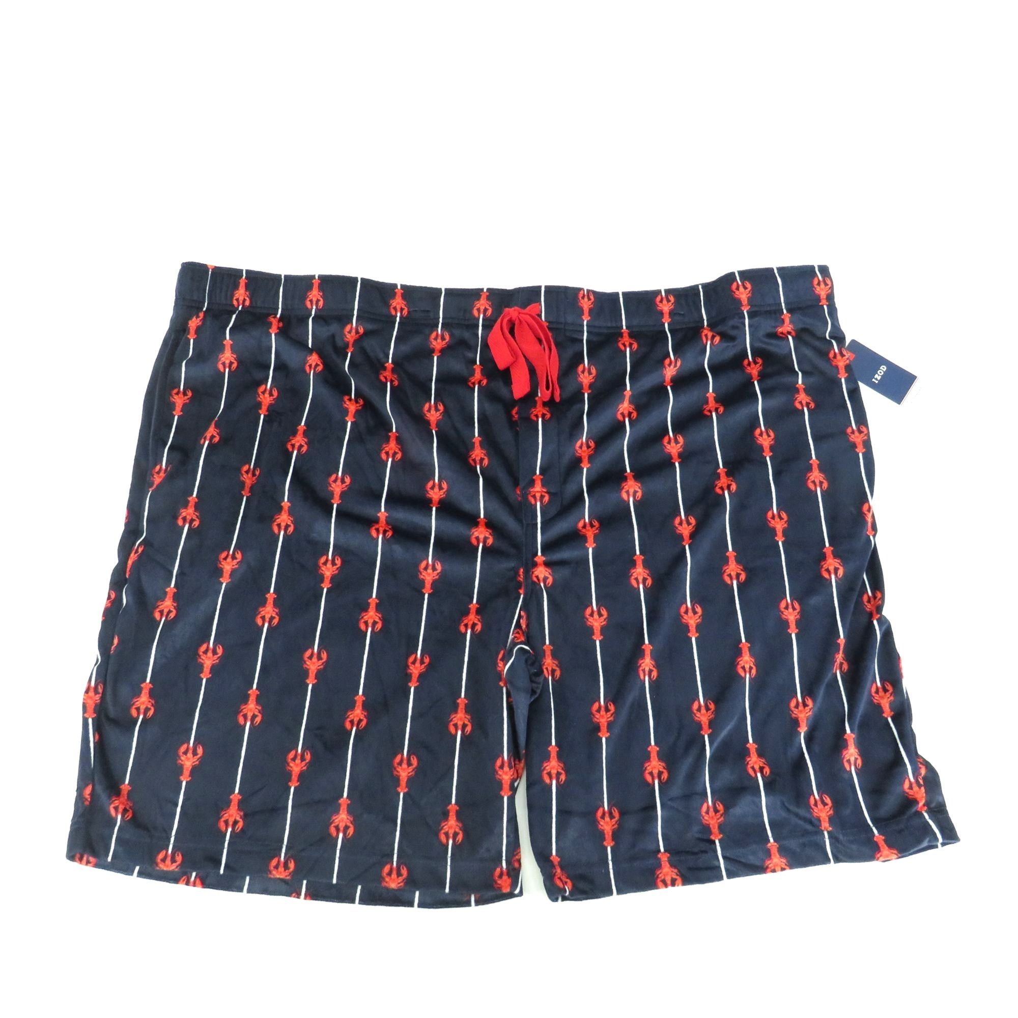 Izod Izod Mens Lobster Print Sleep Shorts LT Soft Touch Natural S Size US 37 - 1 Thumbnail