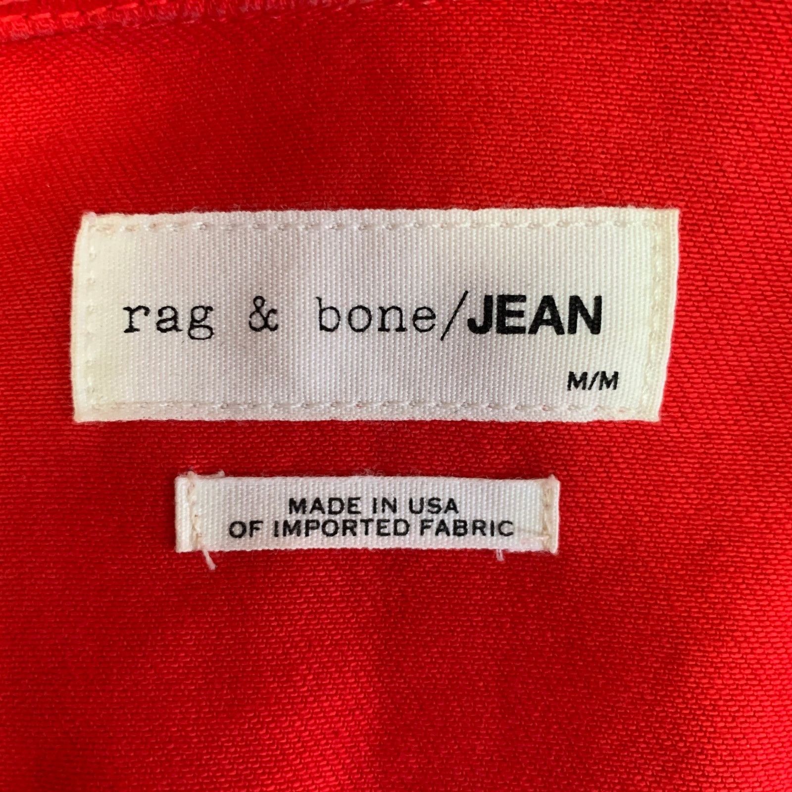 Rag & Bone RAG & BONE Size M Red Cotton Tencel Trucker Jacket Size M / US 6-8 / IT 42-44 - 4 Thumbnail