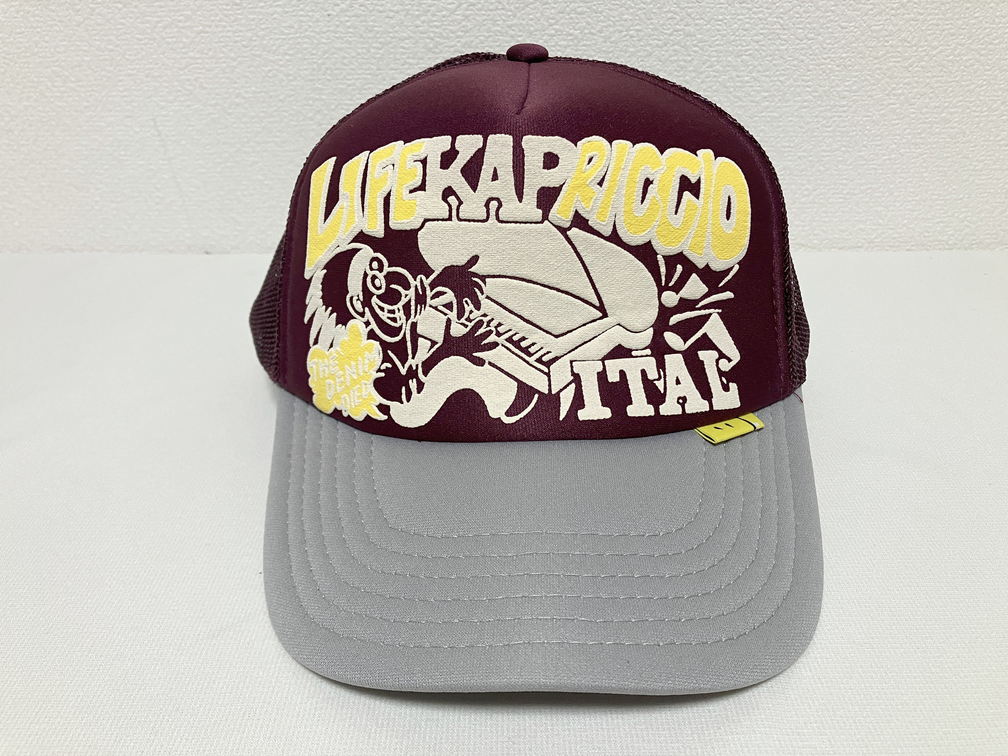 Kapital kapital life kapriccio truck cap hat trucker wine gray Size ONE SIZE - 2 Thumbnail