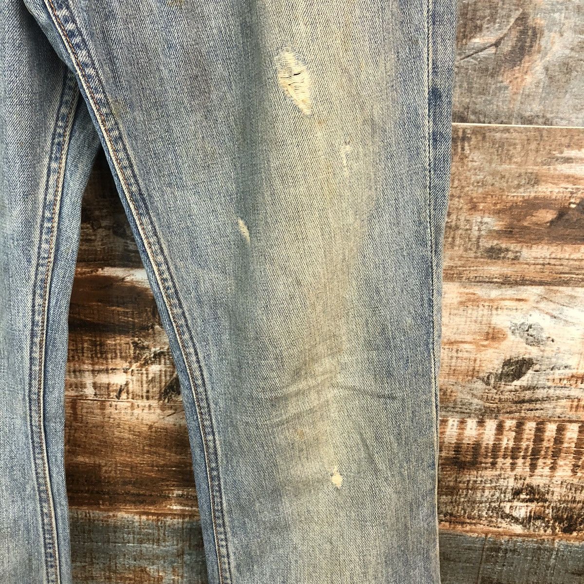 Japanese Brand Hollister Blue Distressed ripped Denim Pants #A1415 Size US 31 - 10 Thumbnail