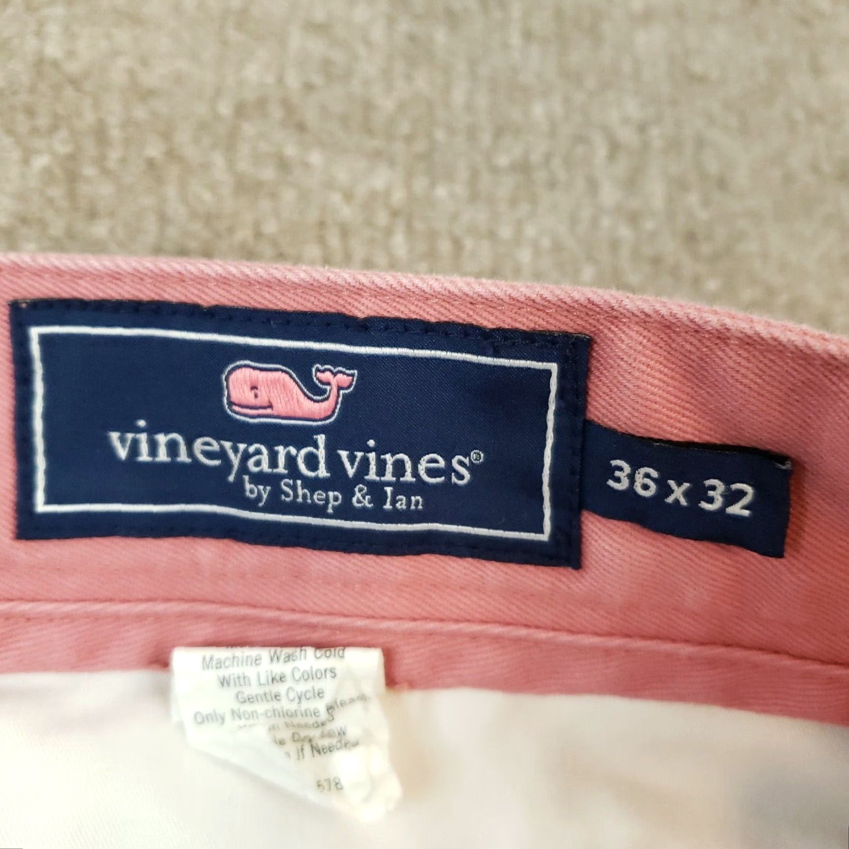 Vineyard Vines Vineyard Vines Pink Chino Pants Mens 36x32 Straight Leg Cotton Size US 36 / EU 52 - 7 Thumbnail