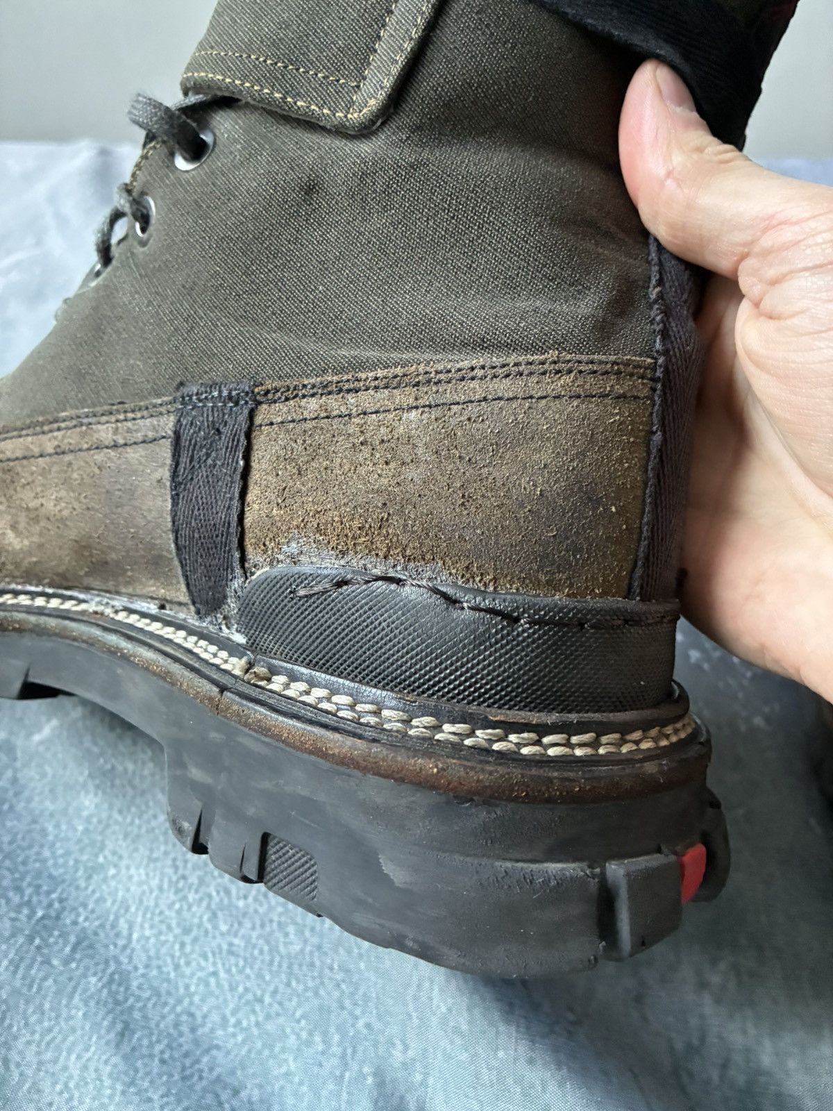 Prada Vintage Linea Rossa Sport Combat Ankle Boots Size US 9 / EU 42 - 10 Thumbnail