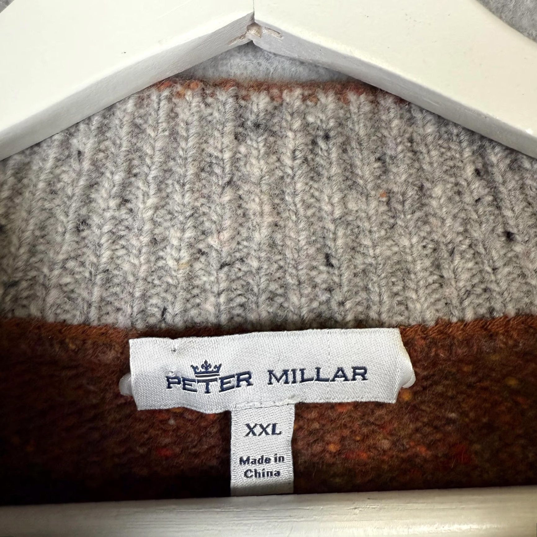 Peter Millar VINTAGE Peter Millar Donegal 1/4 Zip Golf Sweater Mens 2XL Alpaca Burnt Orange MSRP 78 Size US XXL / EU 58 / 5 - 2 Thumbnail