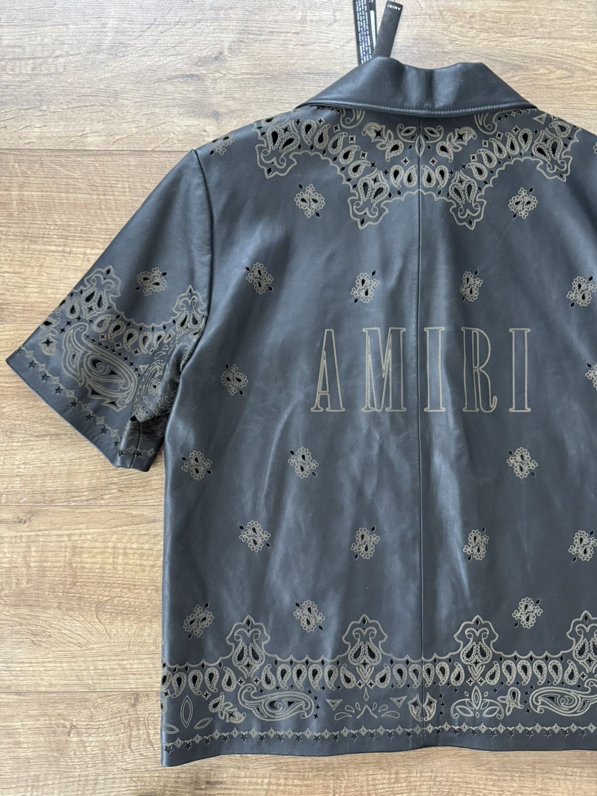 Amiri Amiri NEW Bandana leather shirt/jacket, black, size M Size US M / EU 48-50 / 2 - 12 Thumbnail