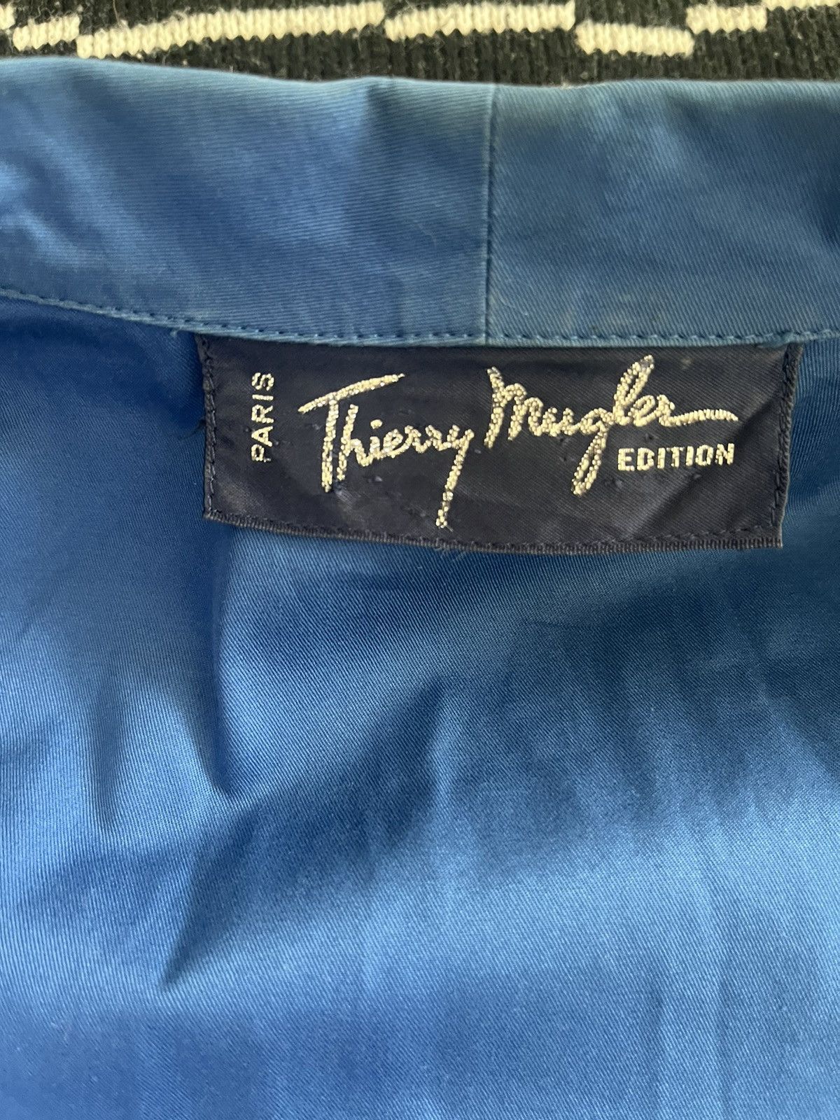 Thierry Mugler × Vintage 90’s Thierry Mugler Paris Edition Blue 6 Buttons Top Size S / US 4 / IT 40 - 3 Thumbnail