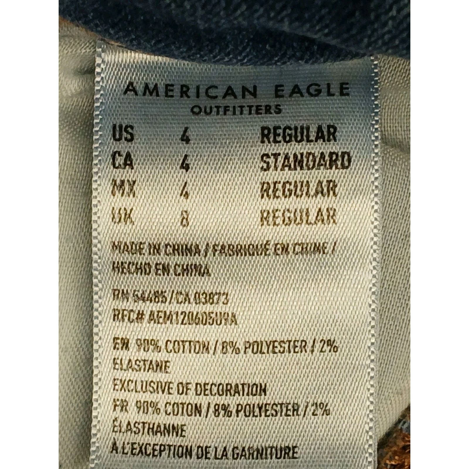 American Eagle Outfitters Amercian Eagle (4R) Women’s Skinny Stretch Blue Denim Jeans Size 27" / US 4 / IT 40 - 10 Thumbnail
