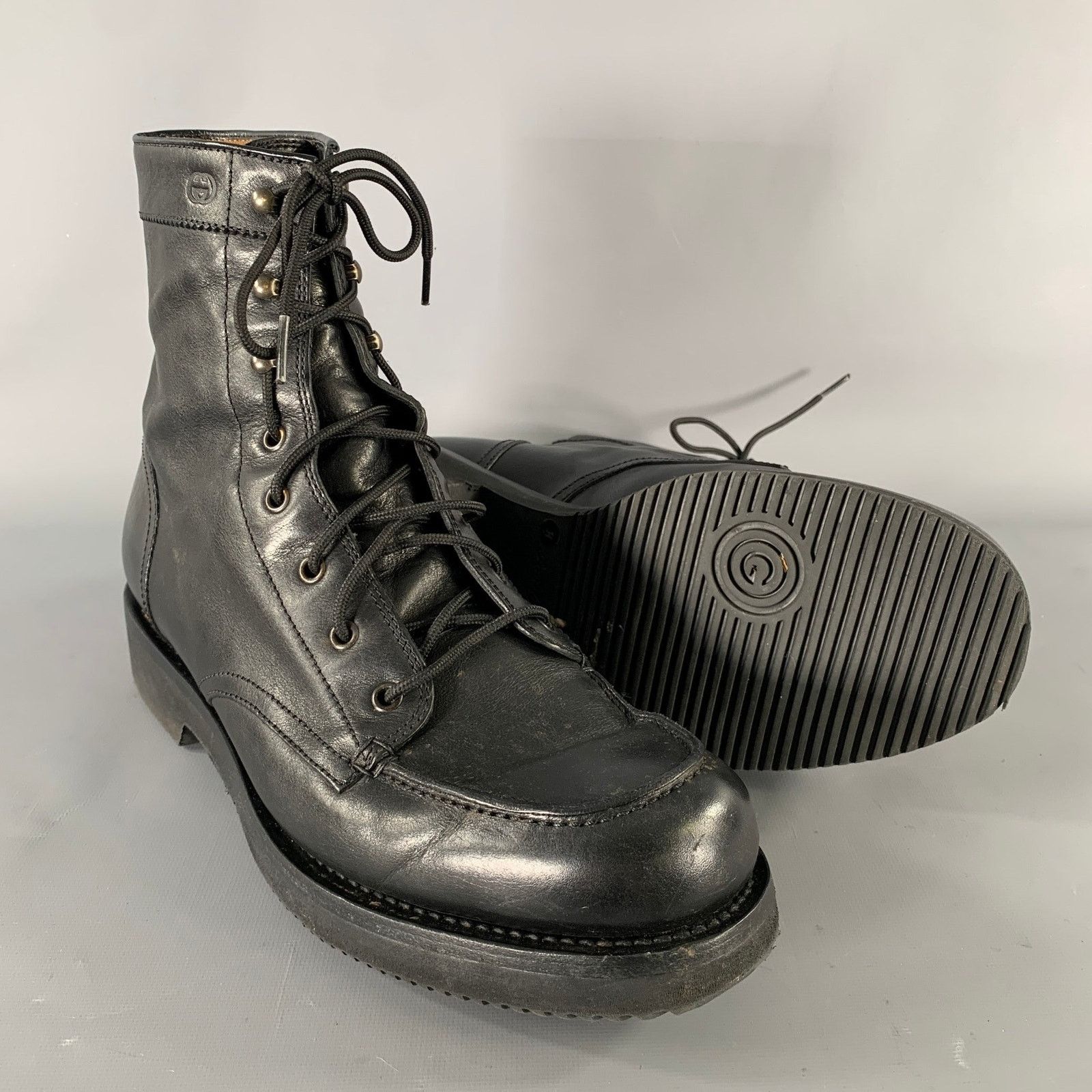 Gucci GUCCI Size 11.5 Black Solid Leather Military Boots Size US 11.5 / EU 44-45 - 5 Thumbnail