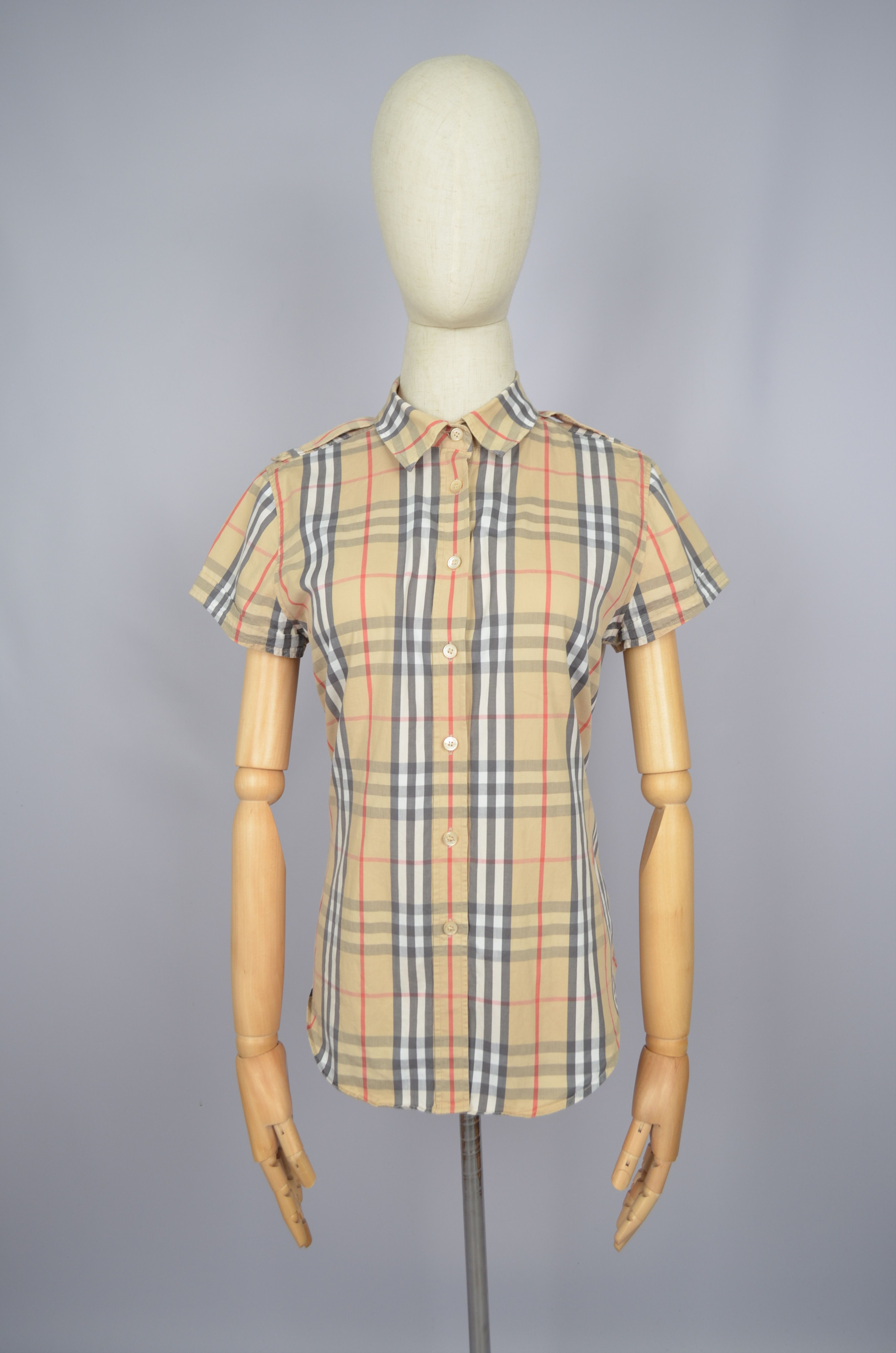 Womens Burberry London Nova Check Short Sleeve Shirt Luxury