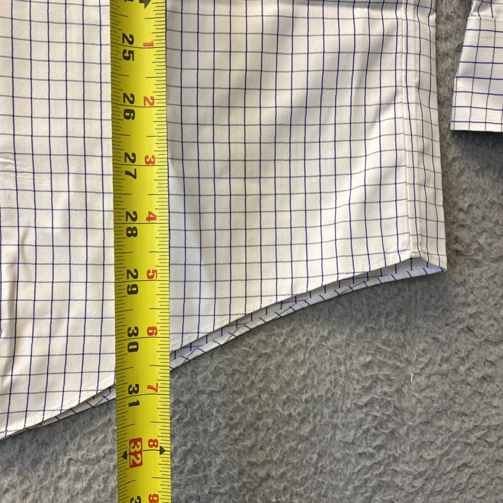 Brooks Brothers Brooks Brothers 1818 Men's Dress Shirt Long Sleeve Button-Down Regular Fit 16.5 Regent Blue Check Business Casual Formal Wedding Size 42R - 5 Thumbnail