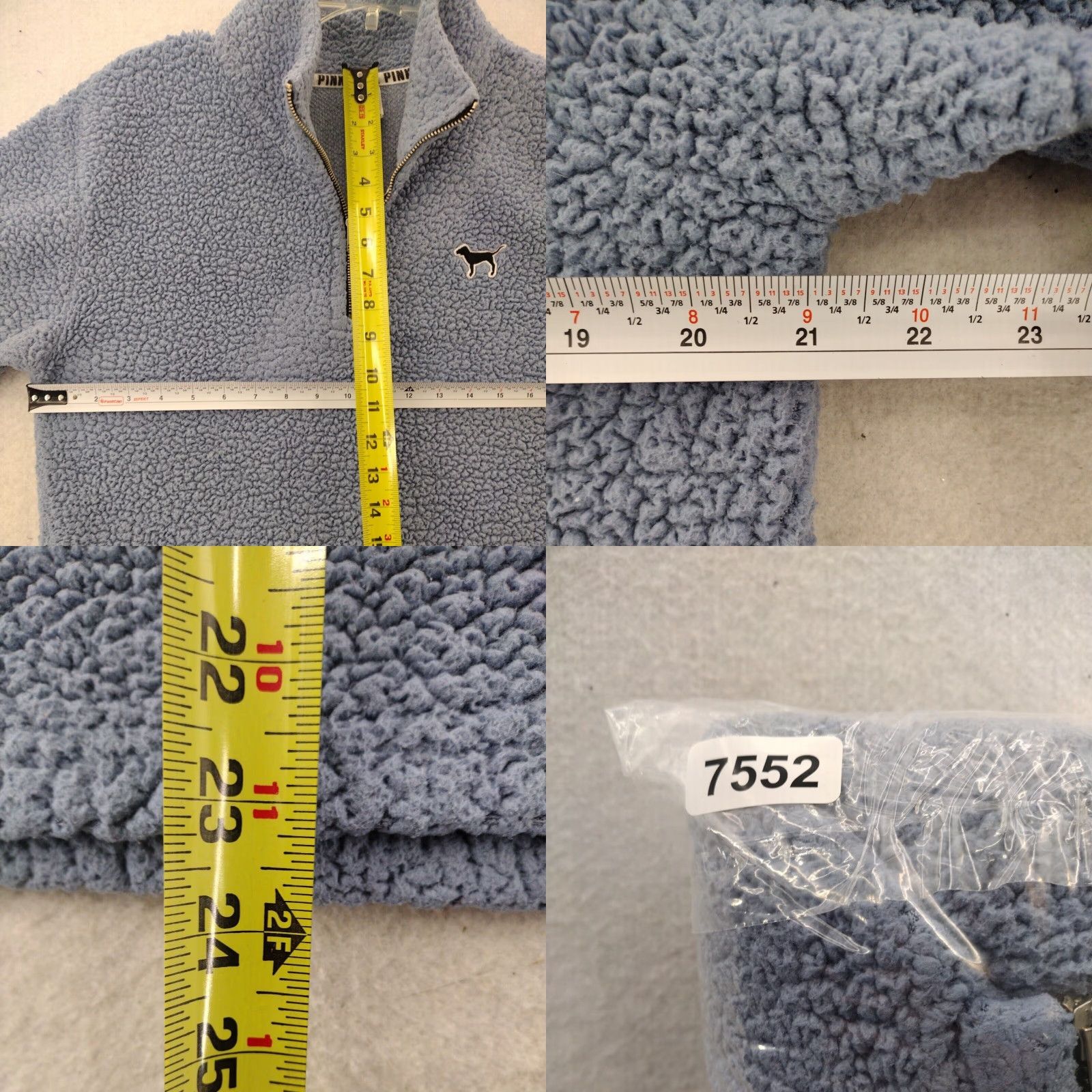 Victoria's Secret Victoria's Secret PINK Jacket Womens Small Blue Polar Fleece Half Zip Size S / US 4 / IT 40 - 8 Thumbnail