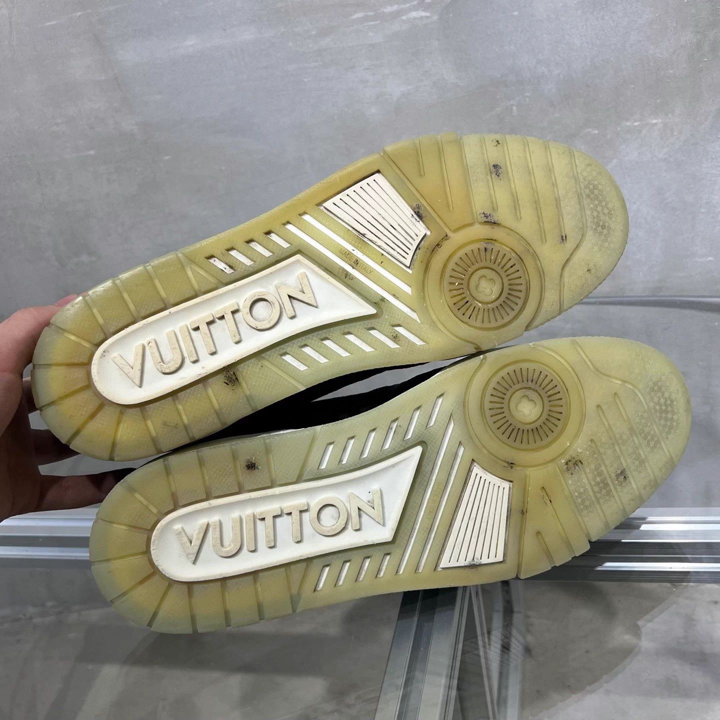 Louis Vuitton LV Trainer Black Monogram UK9.5/43.5 Size US 10.5 / EU 43-44 - 7 Thumbnail