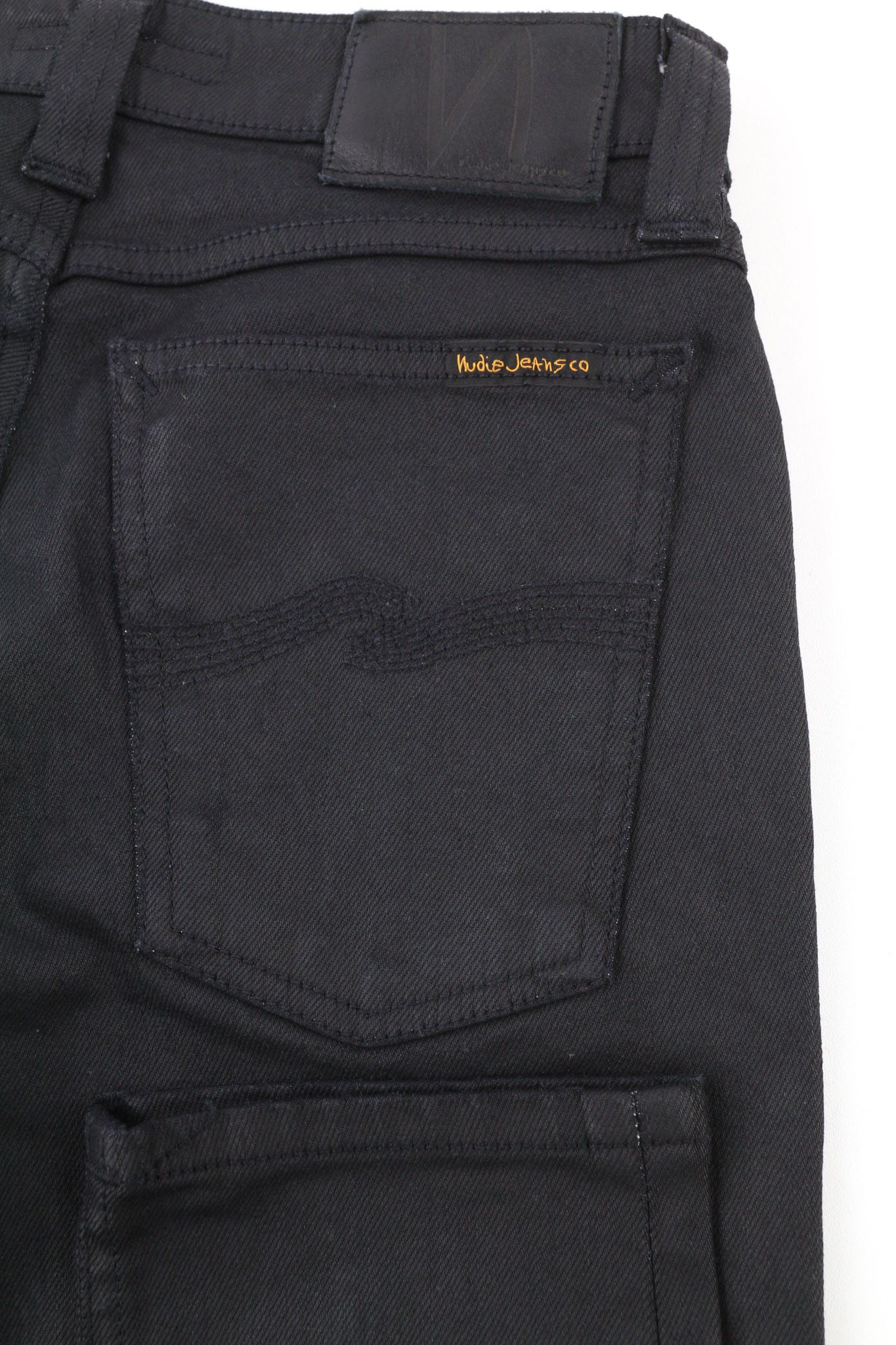 Nudie Jeans SKINNY LIN W27/L32 Black In Black Organic Cotton 80483 Size 27" / US 4 / IT 40 - 5 Thumbnail