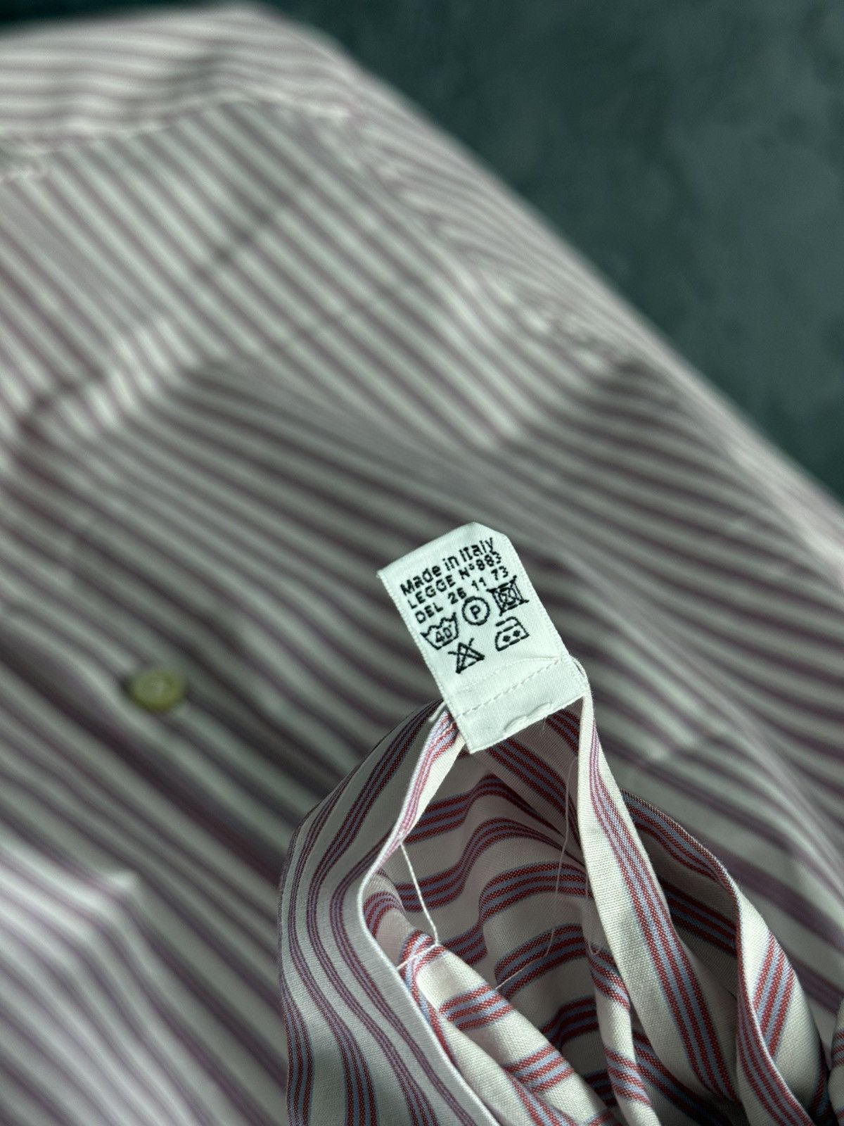 Kiton Kiton Men's Pink Stripe Cotton Long-Sleeve Button Shirt Size US L / EU 52-54 / 3 - 11 Thumbnail