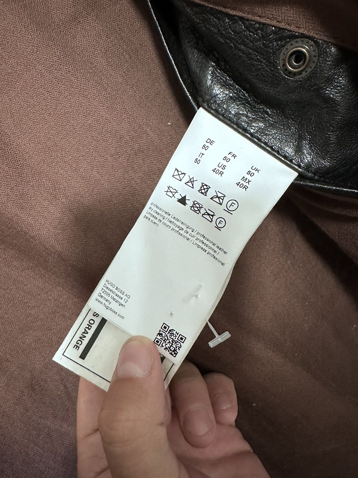 Hugo Boss Leather Jacket Parka Bomber Men's Vintage Rare