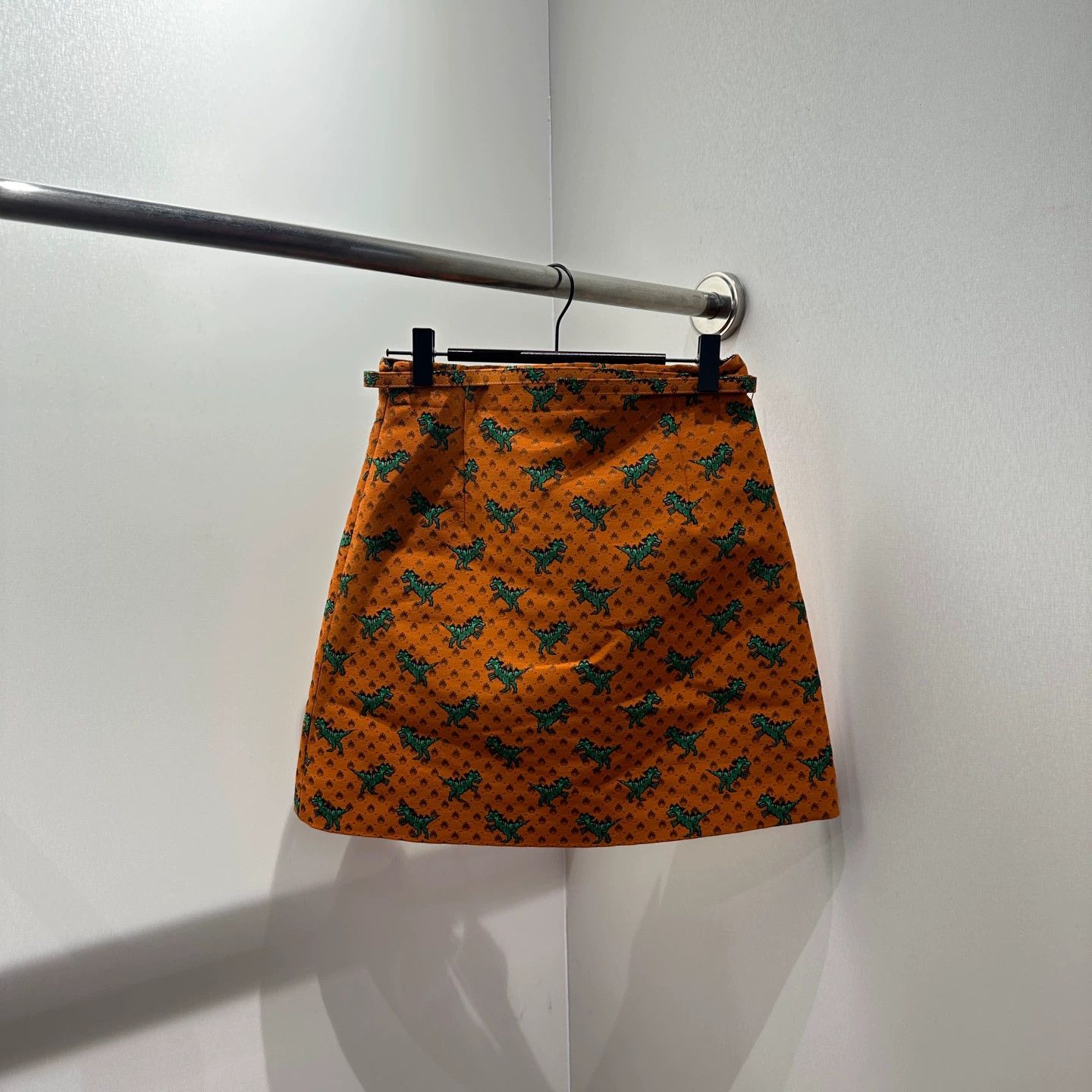 Christian Dior Monsieur Dior Dino All-Over Print Tie-Waist Skirt Size 25" / US 0 / IT 36 - 2 Thumbnail