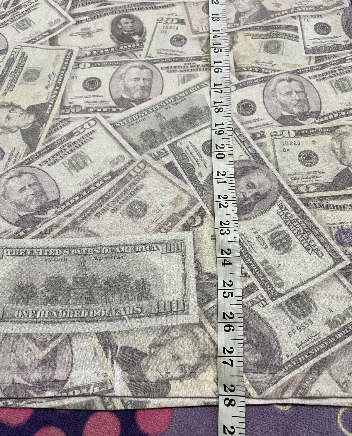 Vintage Rare Fullprint Dollar 50% Cotton 50% Polyester Shirt Size US M / EU 48-50 / 2 - 10 Thumbnail