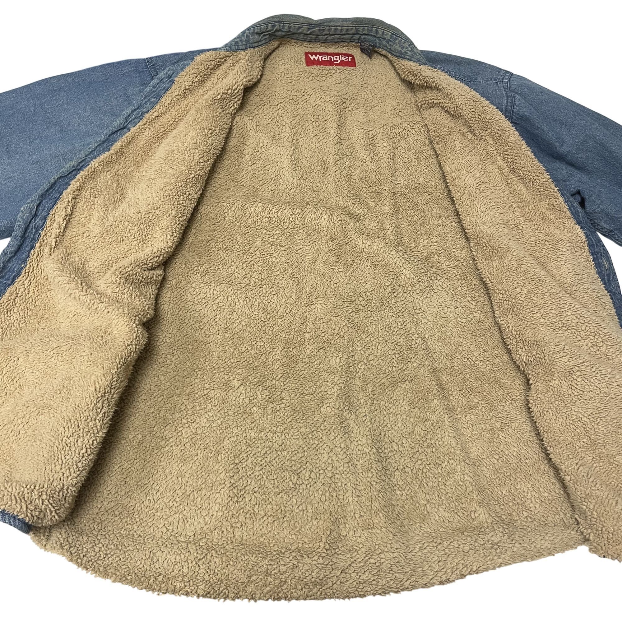 Wrangler Vtg Wrangler Blue Jean FLEECE LINED Mechanic Jacket Size US L / EU 52-54 / 3 - 4 Thumbnail