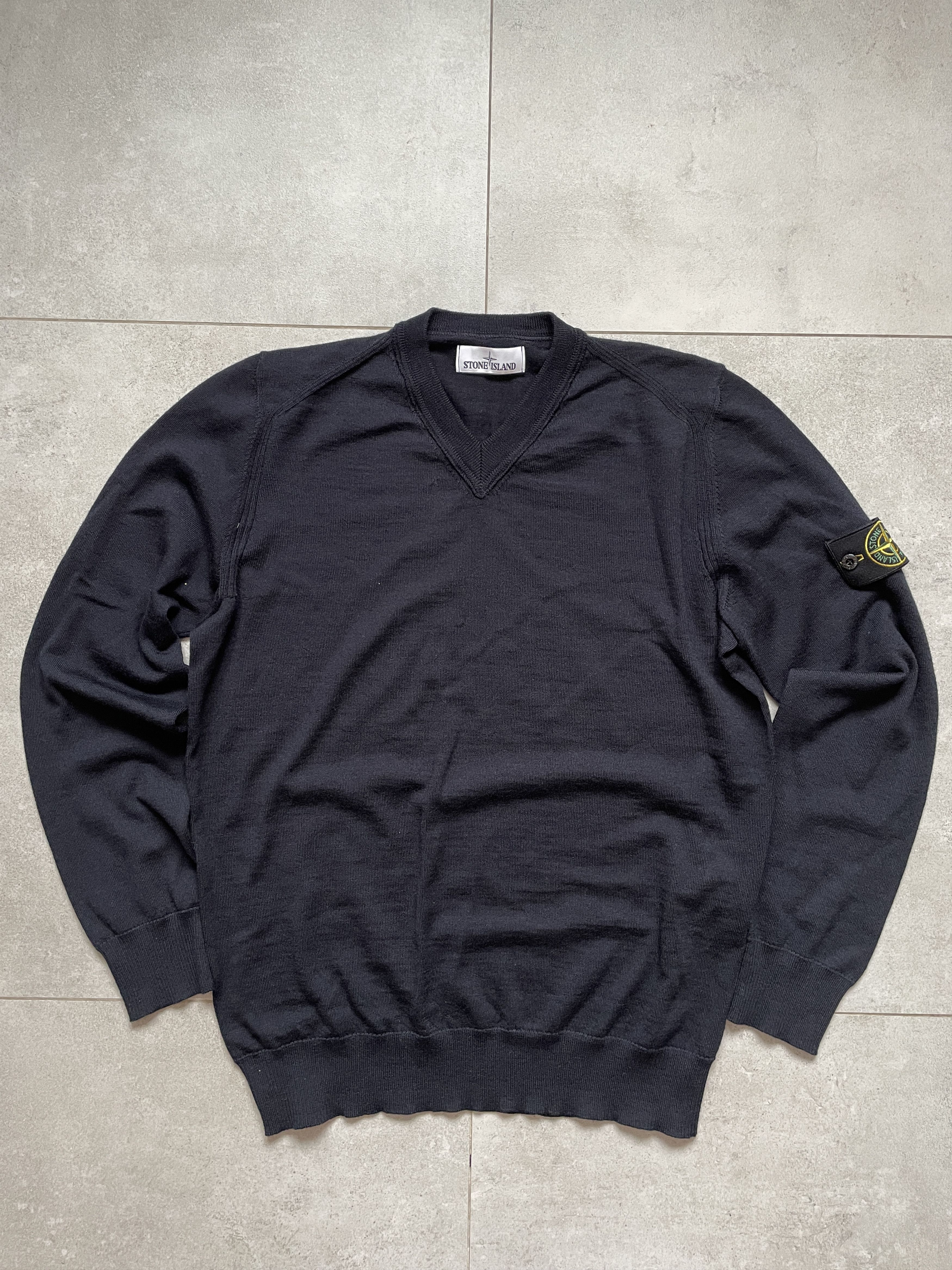 Stone Island STONE ISLAND BLACK 100% WOOL SWEATER Size US L / EU 52-54 / 3 - 1 Thumbnail