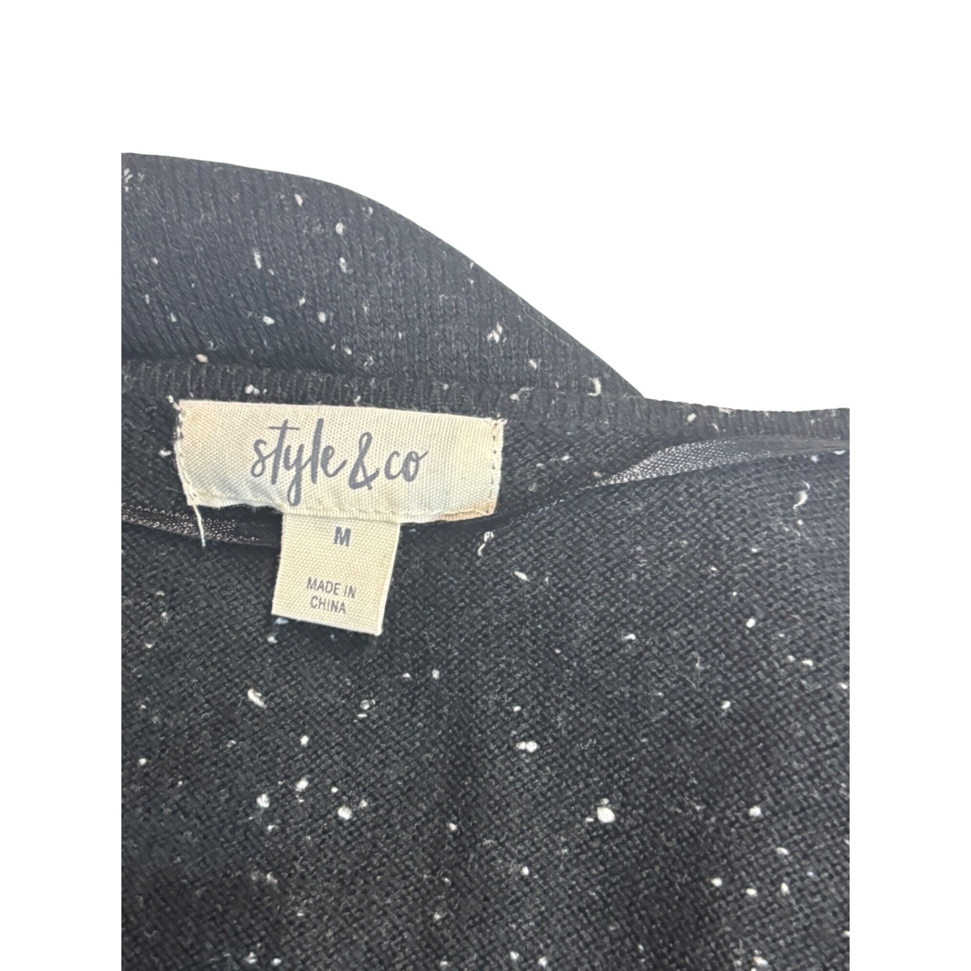 Other Style & Co Bell-Sleeve Draped Cardigan, Black, Sz. M Size M / US 6-8 / IT 42-44 - 7 Thumbnail