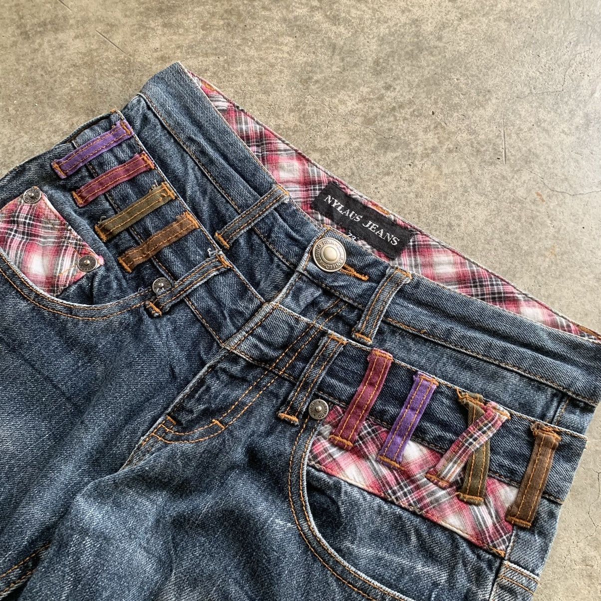 14th Addiction × If Six Was Nine × Tornado Mart Nylaus Double Waist Bondage Design Jeans Size US 29 - 5 Thumbnail