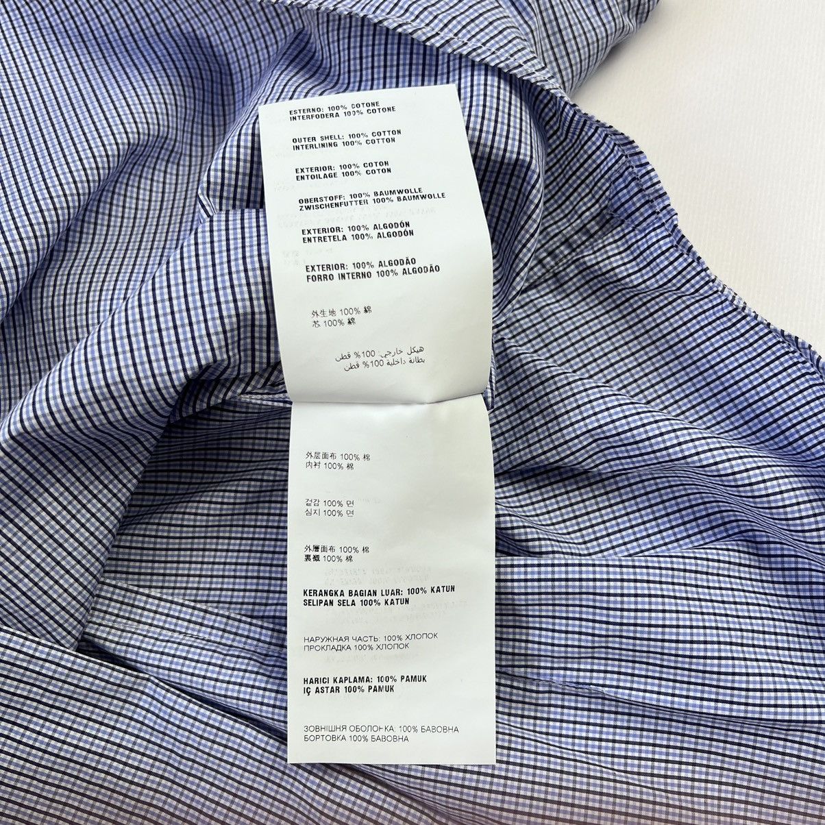 Prada Prada blue/white small check classic shirt Size US L / EU 52-54 / 3 - 5 Thumbnail