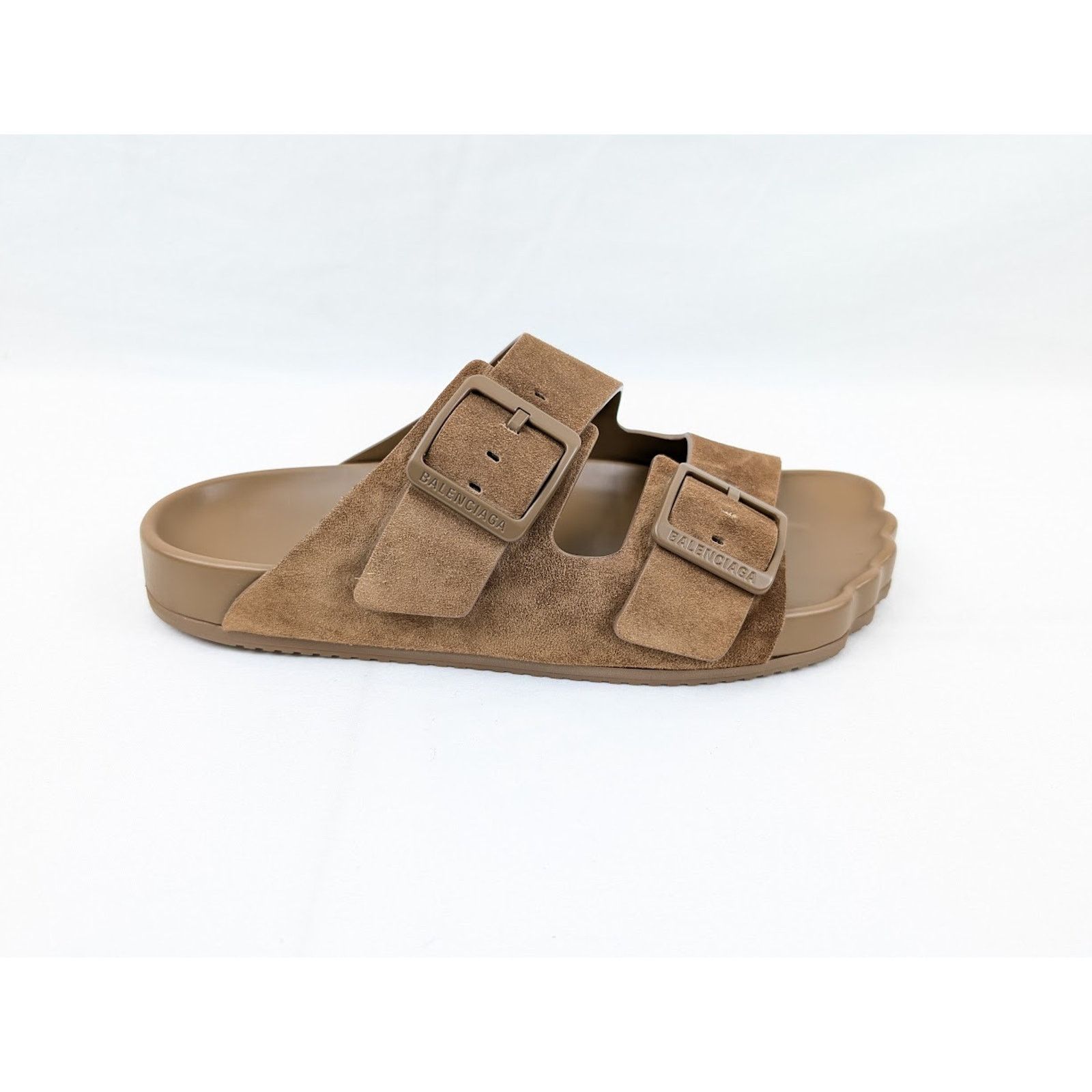Balenciaga o1rshd1 Q:3 / Suede Sunday Sandals in Brown Size US 11 / EU 44 - 1 Thumbnail