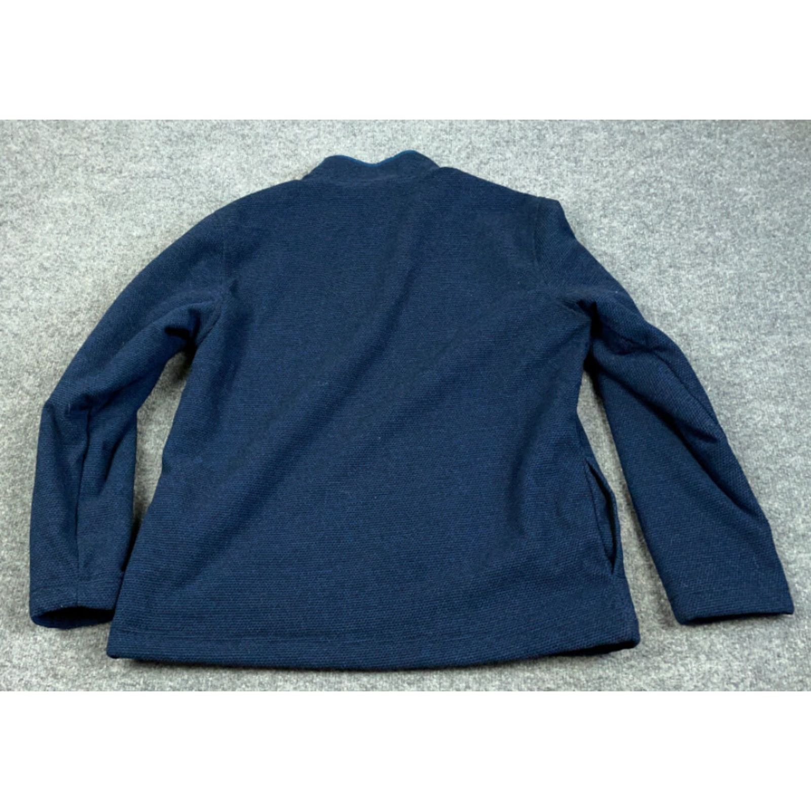 Orvis Orvis Sweater Pullover 1/4 Zip Dark Blue Textured Sherpa Lined Adult Medium Regular Mens Knit Polyester Winter Fall Spring Vintage: No Size US M / EU 48-50 / 2 - 2 Thumbnail