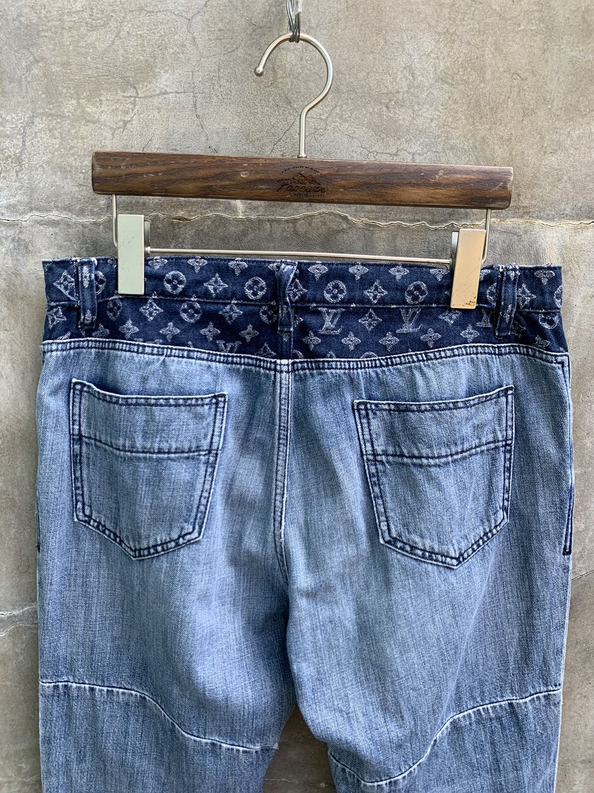 Louis Vuitton Monogram Waist Denim Pants Size 32" / US 10 / IT 46 - 7 Thumbnail