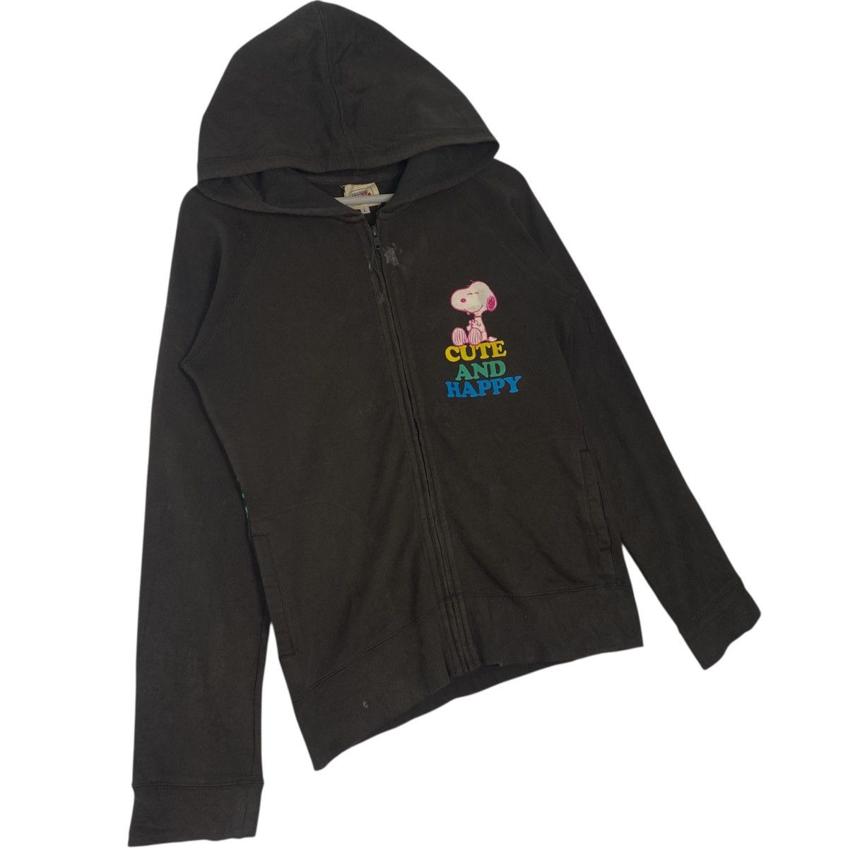 Vintage Vintage Peanuts Printed Hoodie Sweater Black Size L Size US L / EU 52-54 / 3 - 3 Thumbnail