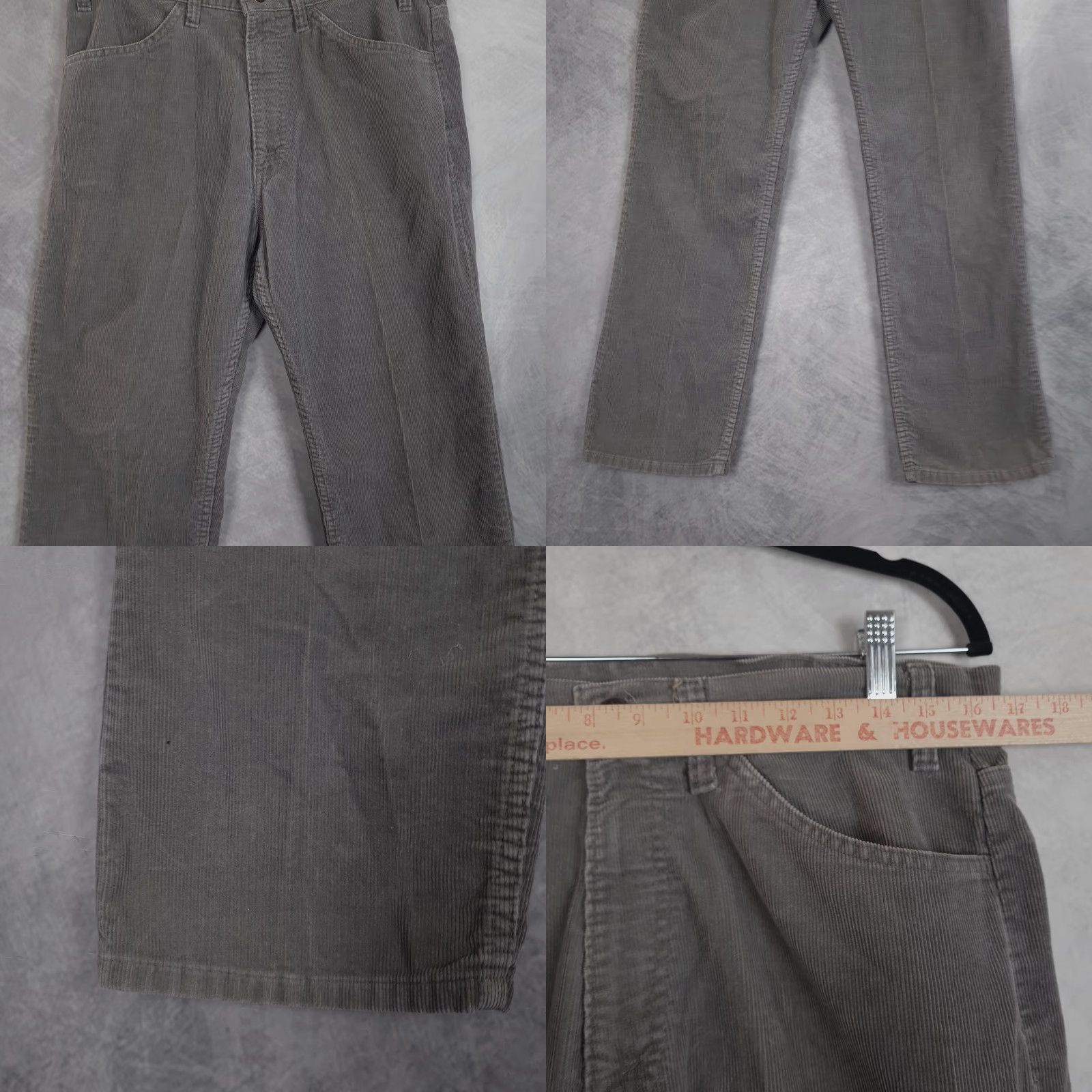 Levi's VINTAGE Levi's 519 Corduroy Chino Pants Mens 33x28 Gray Straight Leg Casual 80s Size US 33 - 8 Thumbnail