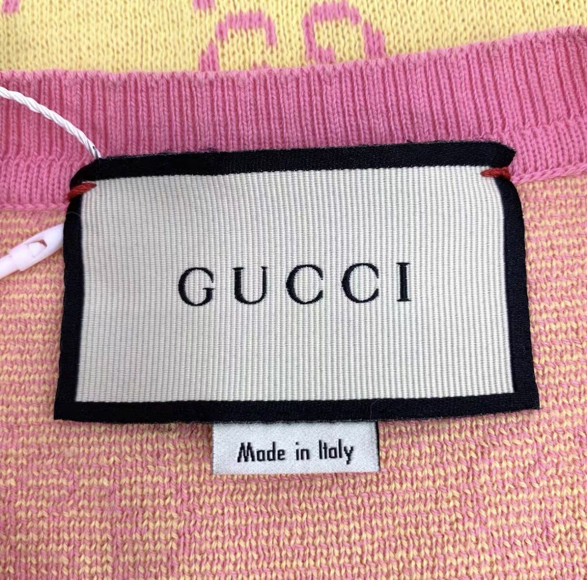 Gucci GUCCI Jacquard Wool Short Sleeve Knit Sweater K26WX Size S / US 4 / IT 40 - 5 Thumbnail