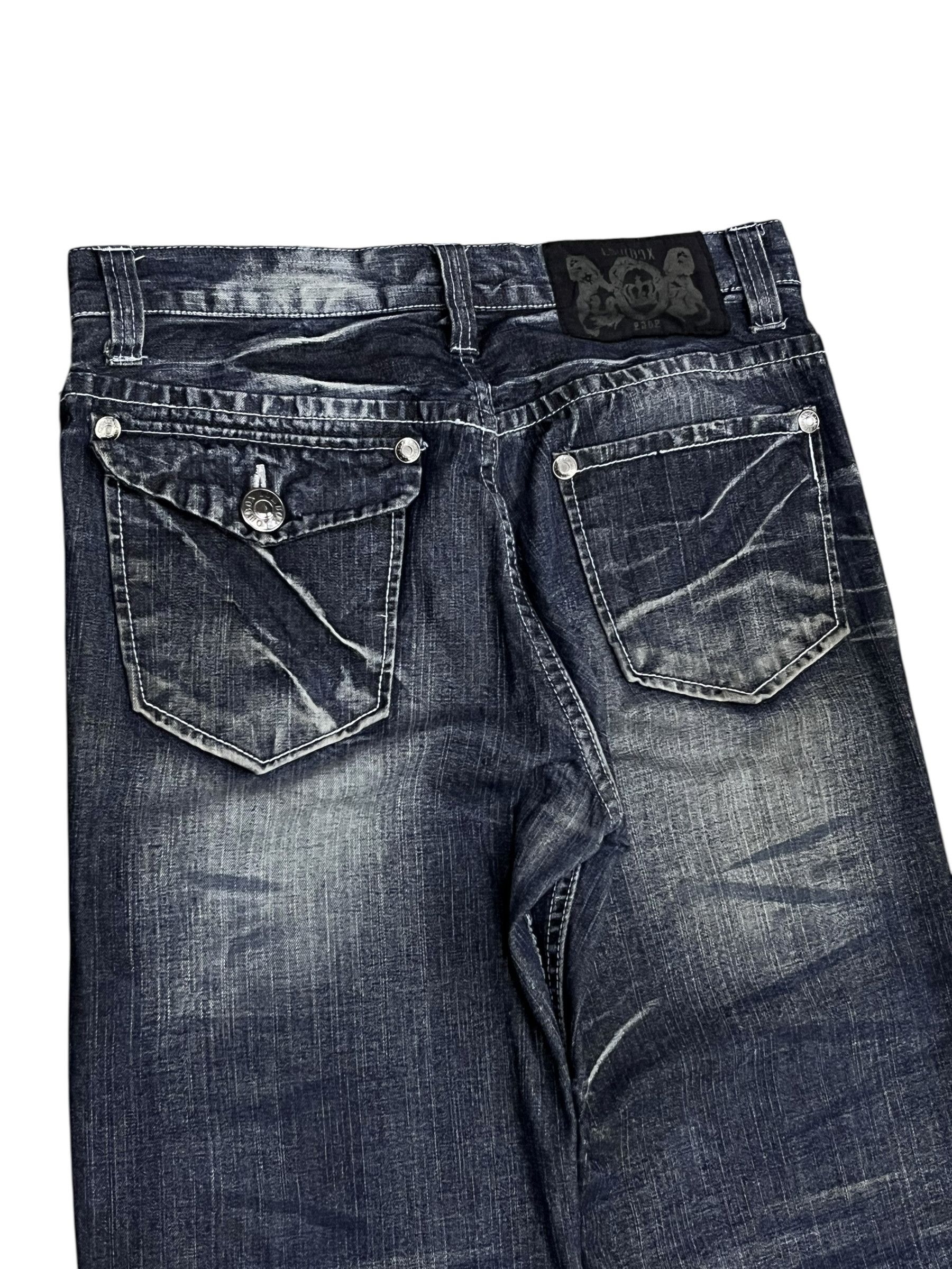 LOWBOX 🔥Vtg LOWBOX Tribal Whisker Mudwash Denim Grunge Y2K Archive Size US 30 / EU 46 - 8 Thumbnail