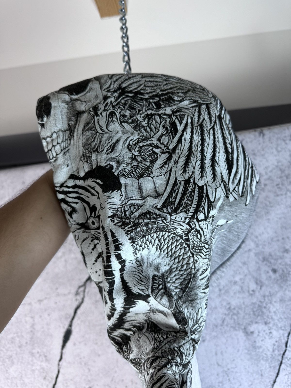 Japanese Brand Vintage Ed Hardy and affliction style Skull Wings Hoodie Size US M / EU 48-50 / 2 - 4 Thumbnail