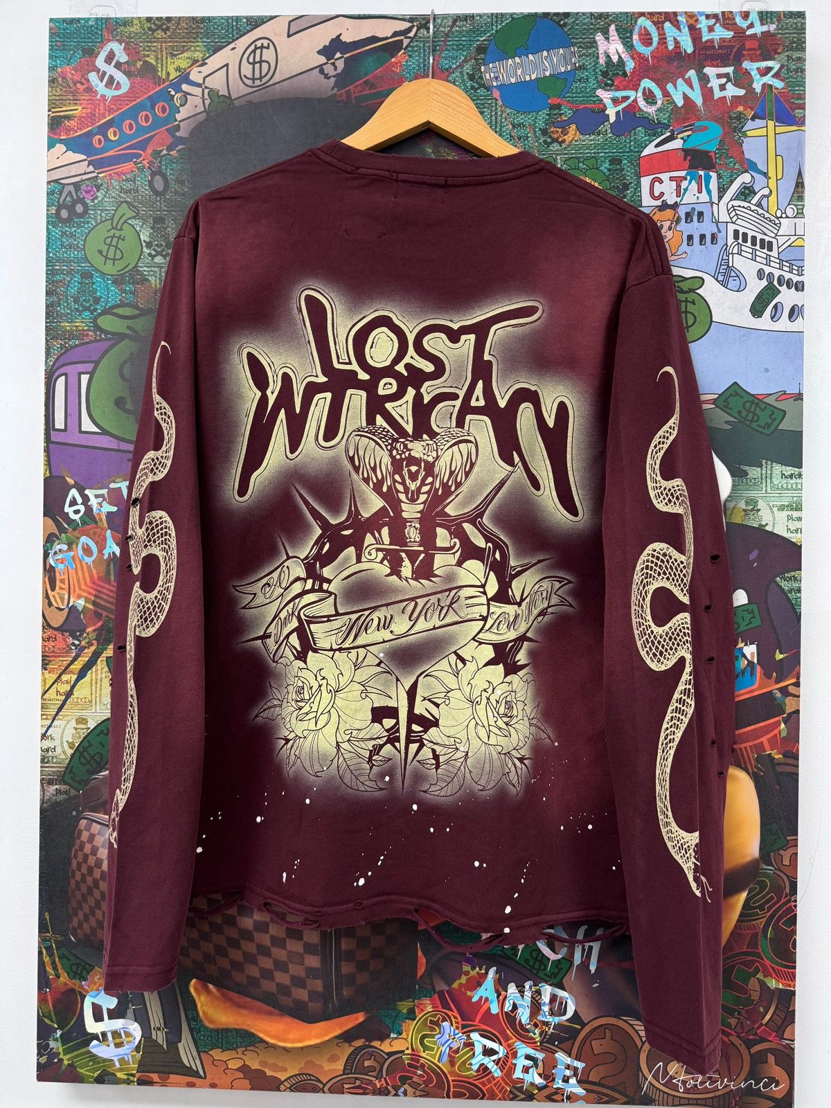 LOST INTRICACY Lost intricacy emerald burgundy angel tee Size US S / EU 44-46 / 1 - 2 Thumbnail