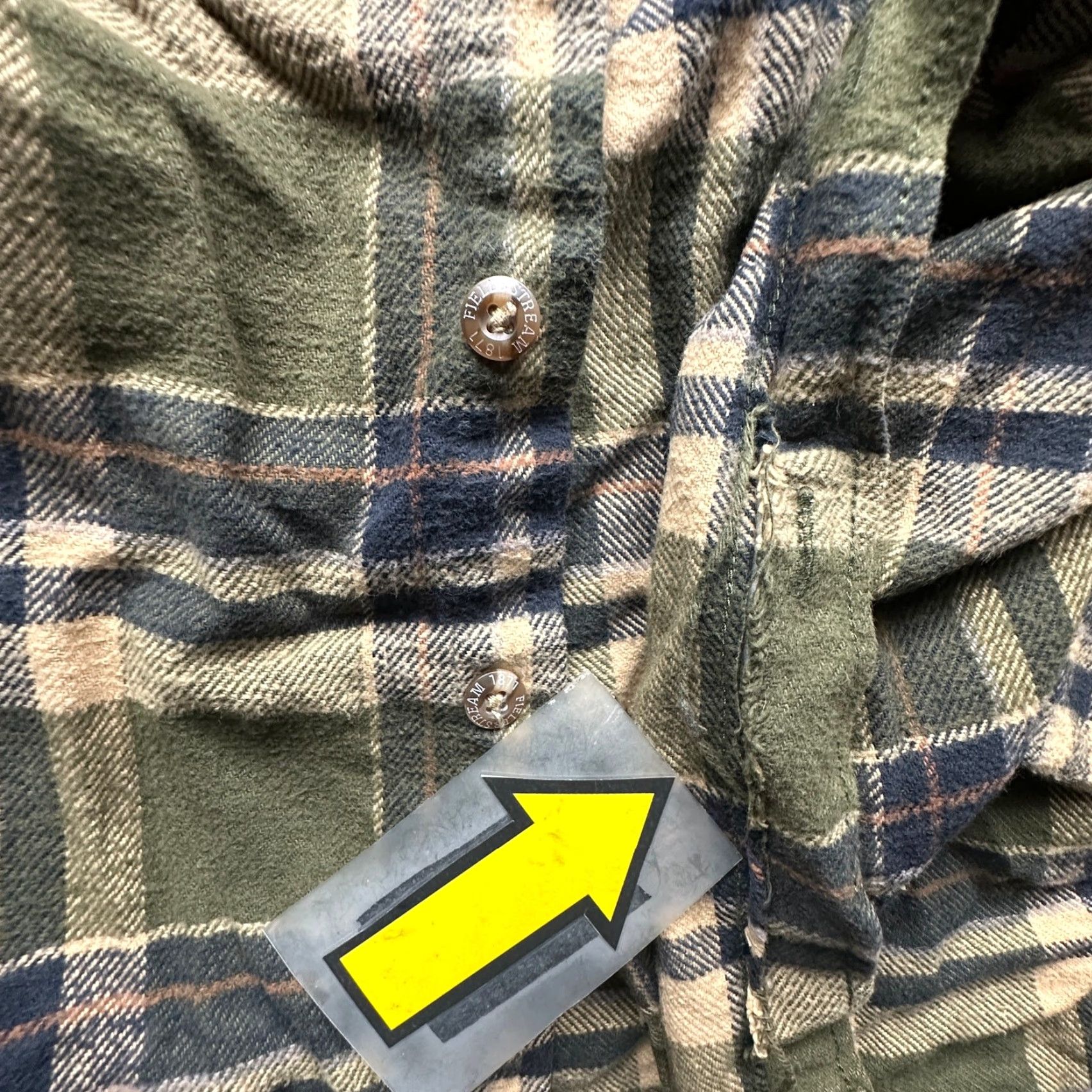 Vintage Field & Stream Flannel Button Up Shirt Mens L Long Sleeve Plaid Green Check Casual Workwear Size US L / EU 52-54 / 3 - 7 Thumbnail