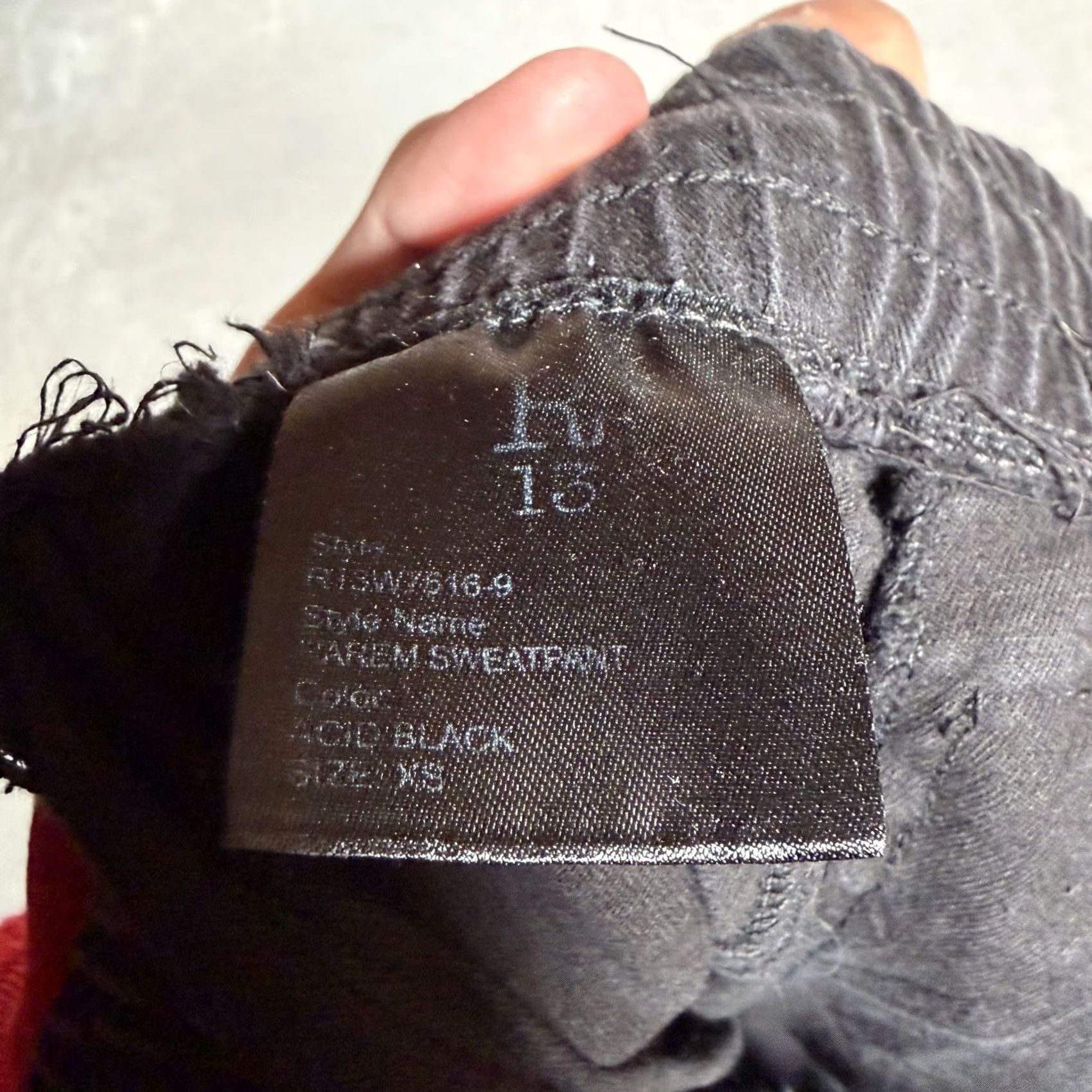 R13 R13 Womens Extra Small Black Harem Sweatpants Crop Joggers Grunge Casual Size 26" / US 2 / IT 38 - 5 Thumbnail