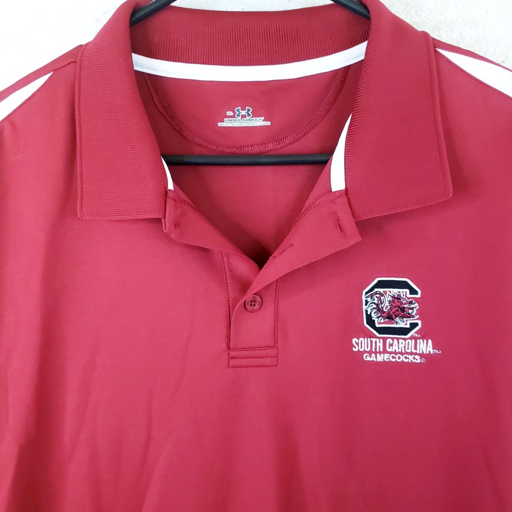 Under Armour Under Armour Polo Shirt Mens XL Red Performance University South Carolina Gamecocks Logo Shirt Sports Football Golf Walking Size US XL / EU 56 / 4 - 3 Thumbnail
