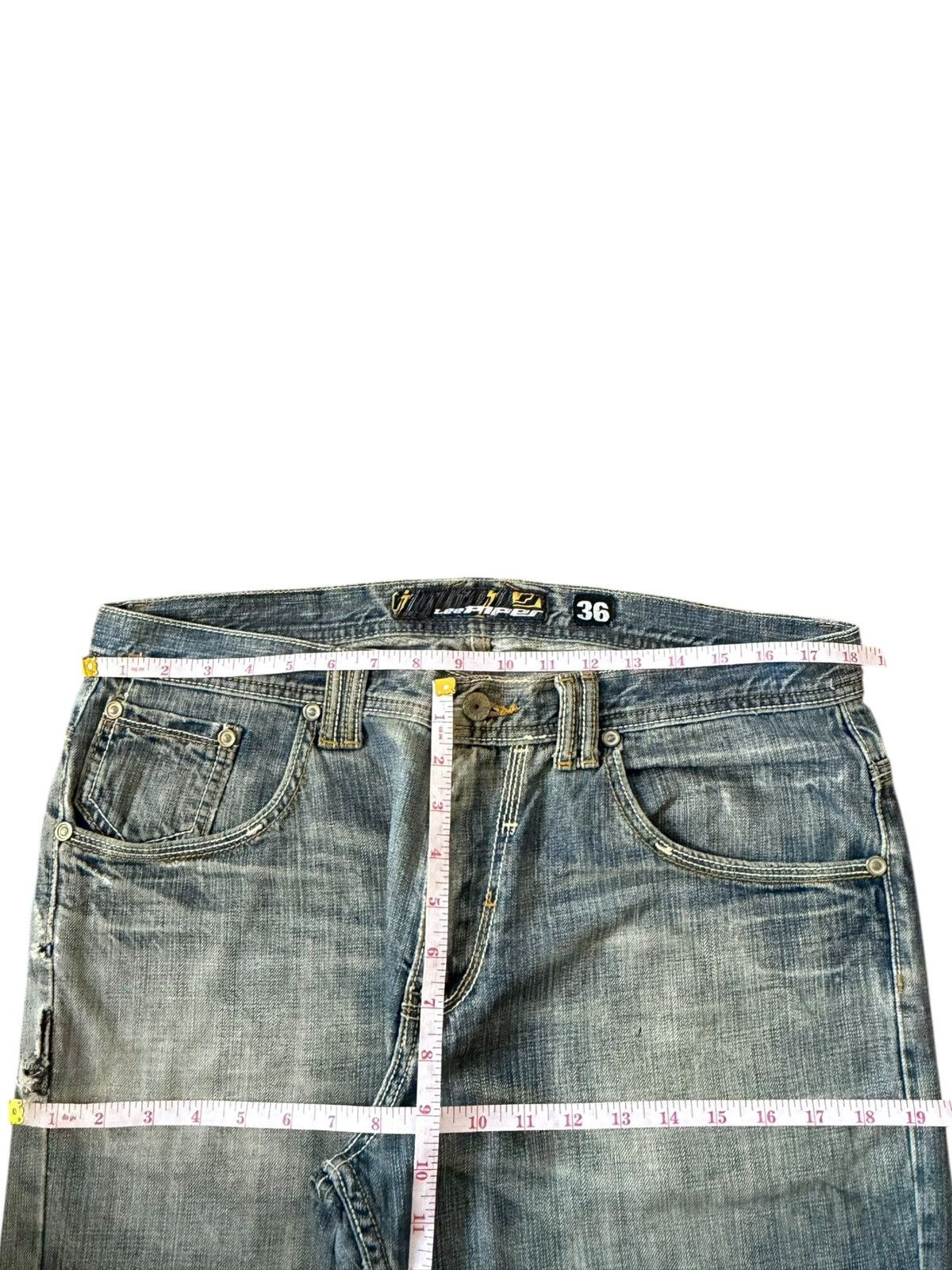 Lee Vintage Lee Pipes Mud Wash Distress Loose Jeans Size US 36 / EU 52 - 6 Thumbnail