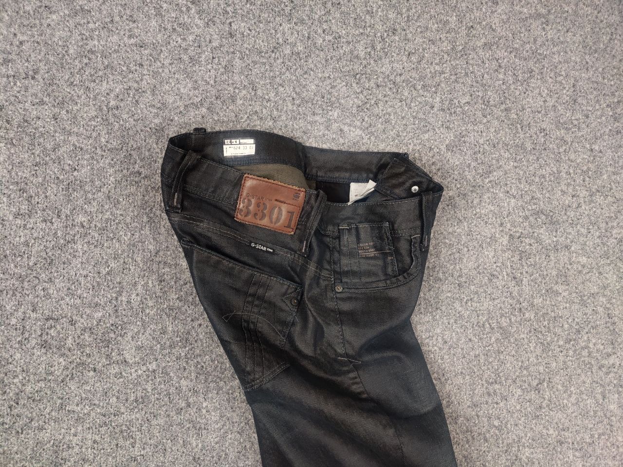 G-Star G Star Raw Elect Waxed Denim Low rise Jeans Y2K Style LGB Size 29" - 10 Thumbnail