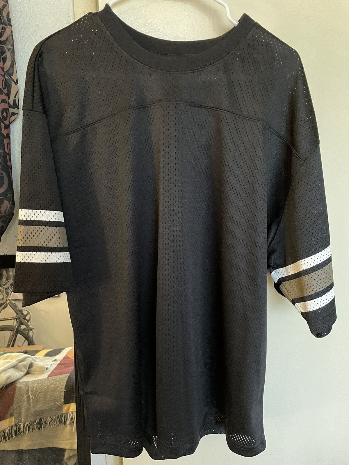 image of Stussy Crown Mesh Jersey Size XL in Black, Men's