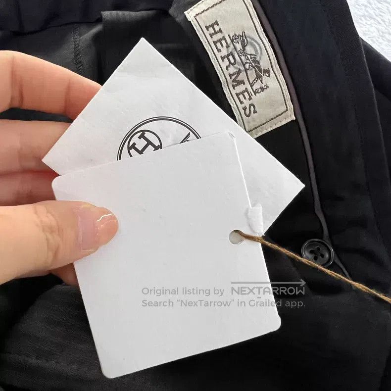 Hermes Hermes Black Slacks Size 52R - 4 Thumbnail