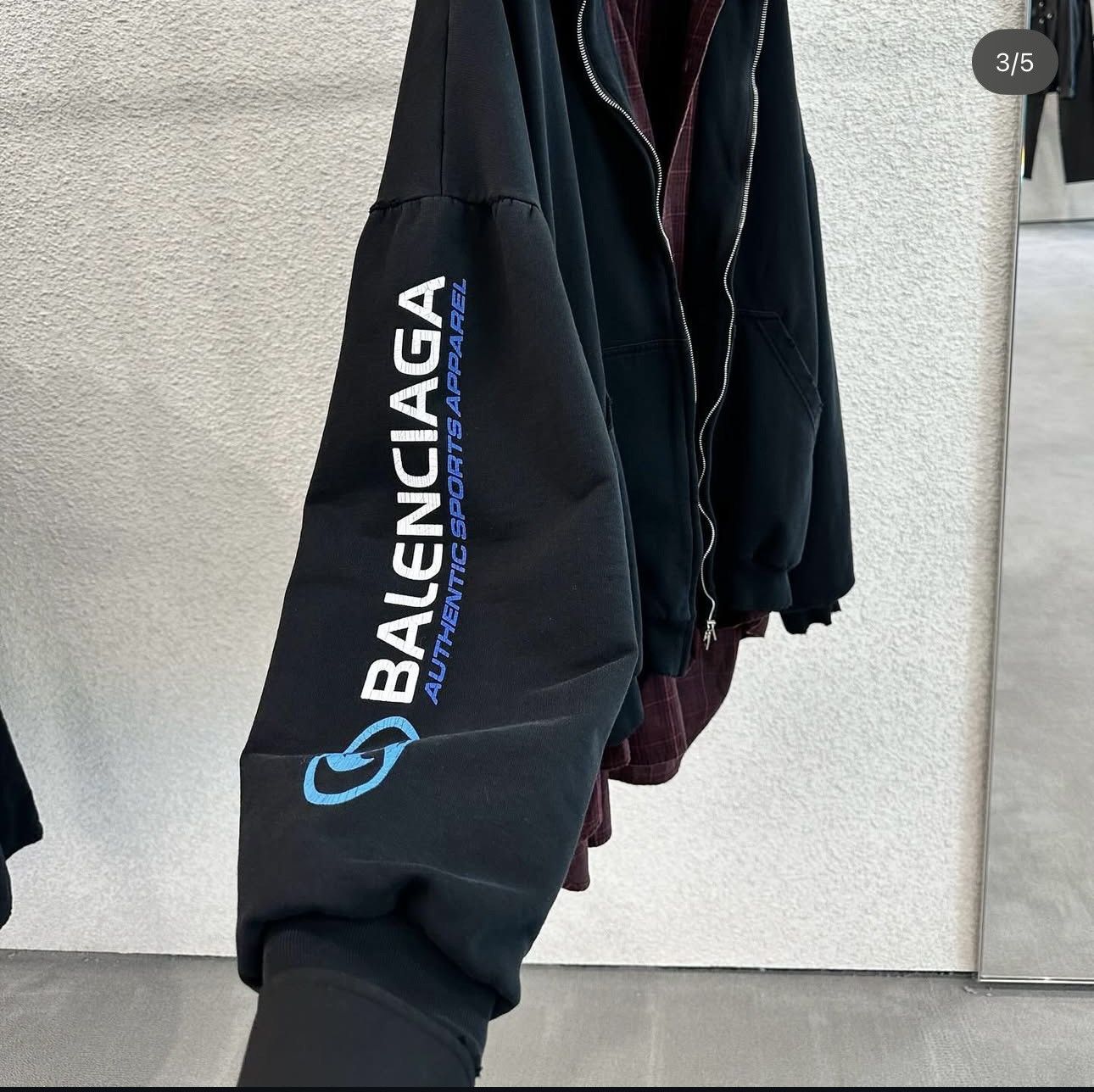 Balenciaga BALENCIAGA SURFER LAYERED ZIP-UP HOODIE Size US M / EU 48-50 / 2 - 7 Thumbnail