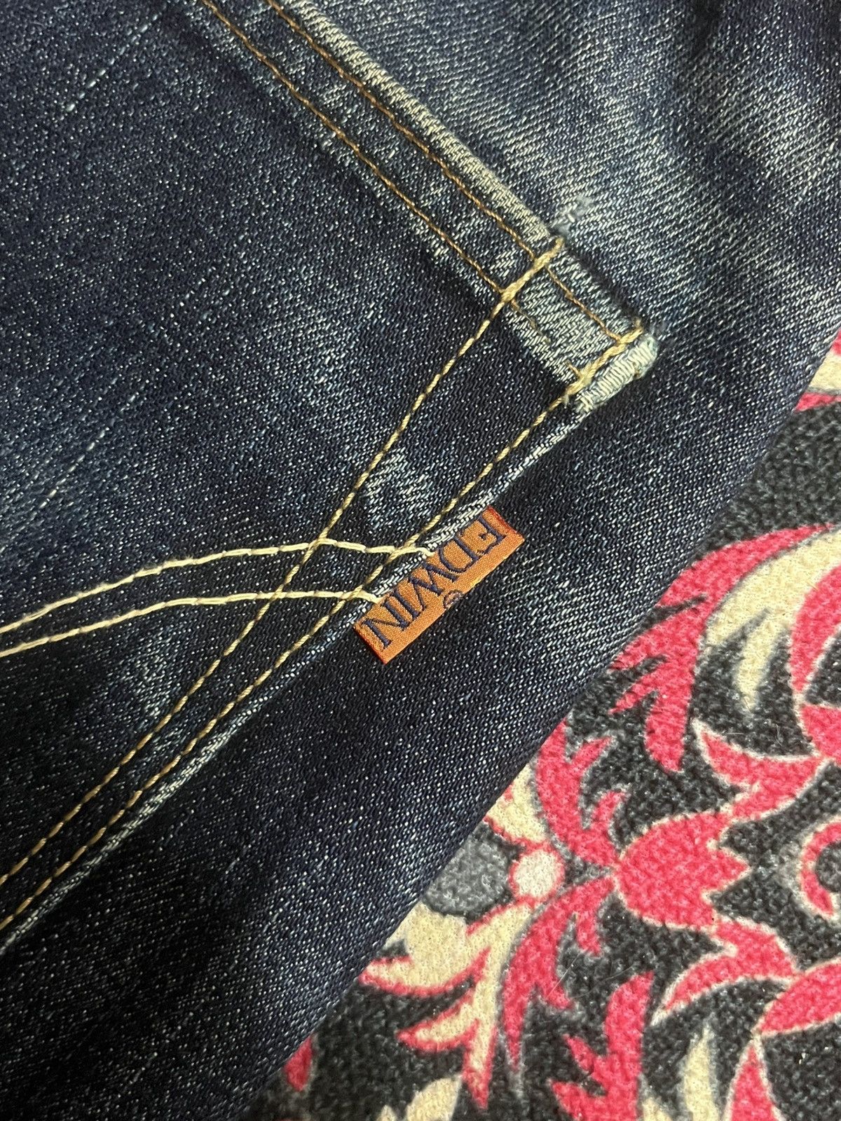 Kapital ⚡️Vintage⚡️Edwin 505Z Blue Washed Buckle Back Selvedge Jeans Size US 30 / EU 46 - 14 Thumbnail