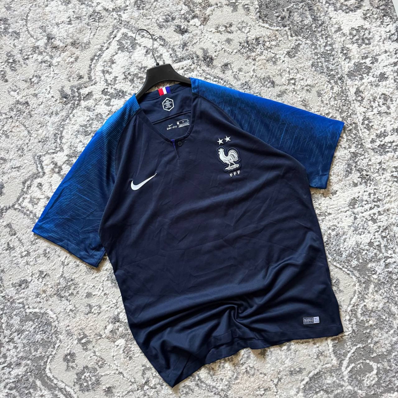 Nike 2018 Nike France soccer jersey le blue Size US XL / EU 56 / 4 - 2 Thumbnail