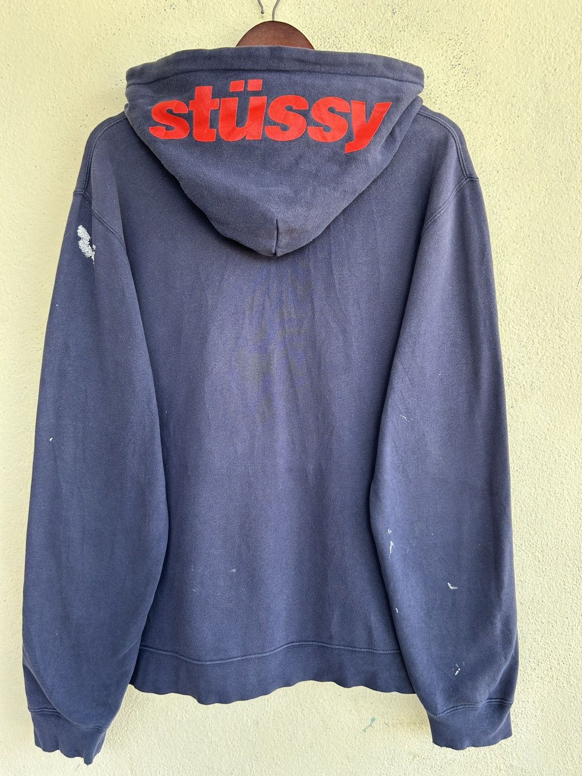Stussy Stussy Spell Out Paint Splatered Pull Over Hoodie Size US L / EU 52-54 / 3 - 2 Thumbnail