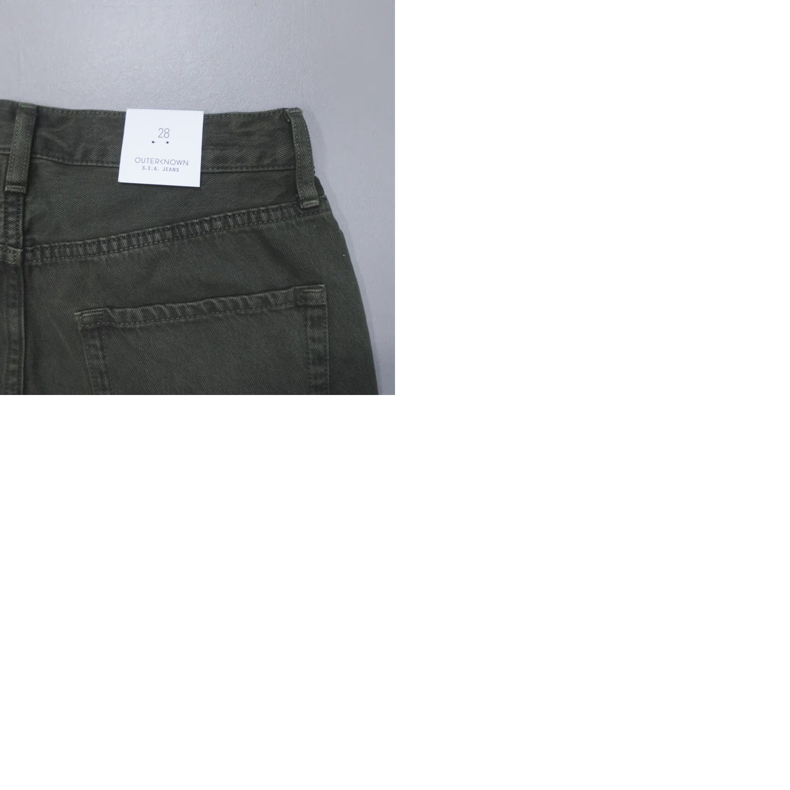 Outerknown Outerknown SEA Dune High Rise Slim Fit Organic Cotton Jeans Pine Women's Size 28 Size 28" / US 6 / IT 42 - 9 Thumbnail