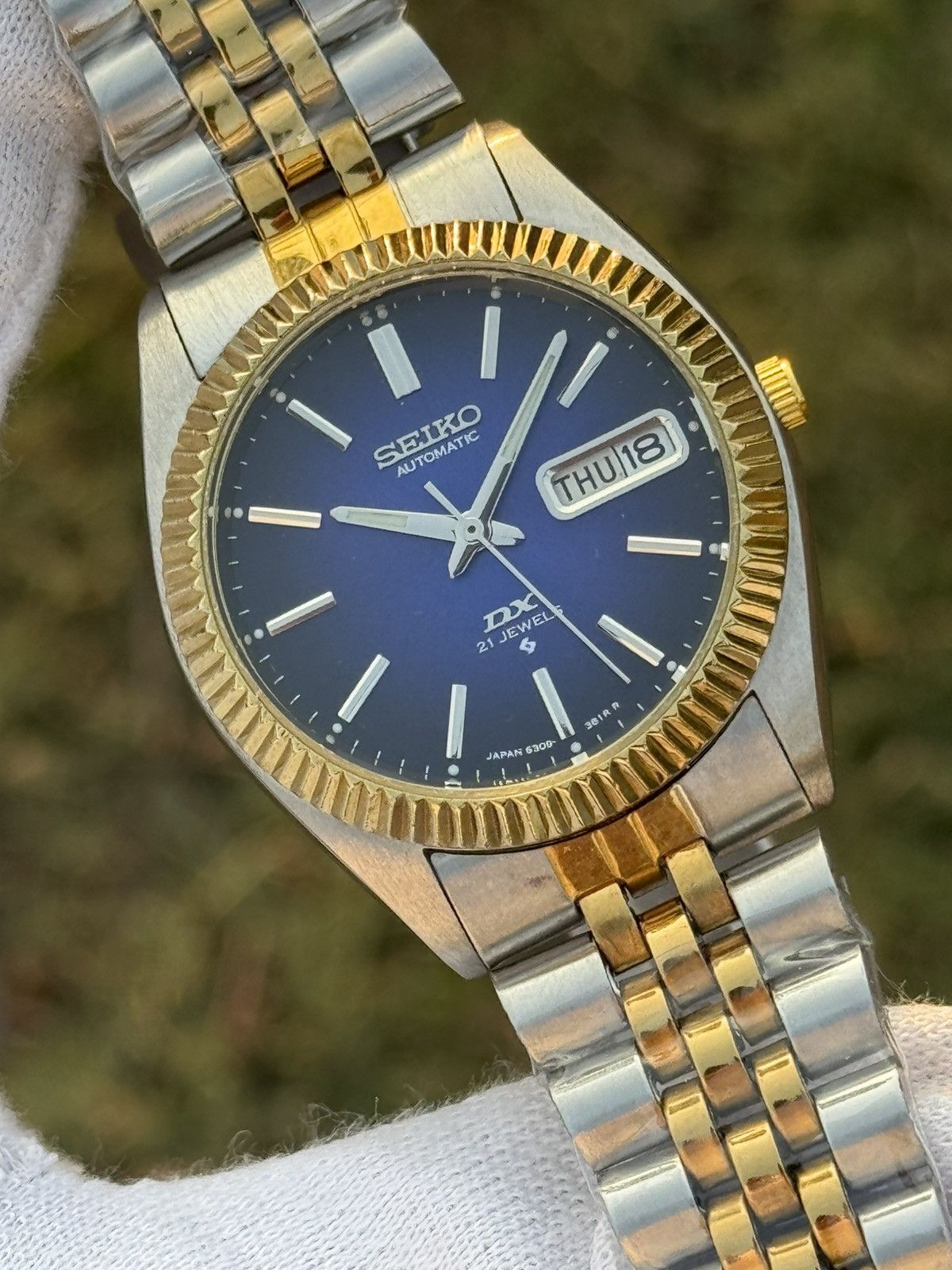 Seiko Seiko 5 DX Fluted Bezel Automatic 6309 Japanese mens Watch Size 36 - 15 Thumbnail