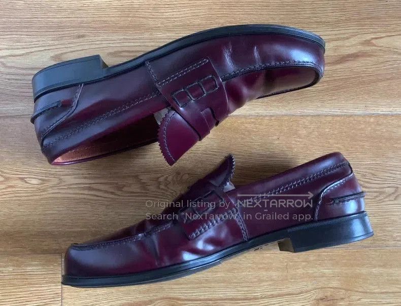 Prada Prada Burgundy Leather Formal Shoes. Size US 8.5 / EU 41-42 - 4 Thumbnail